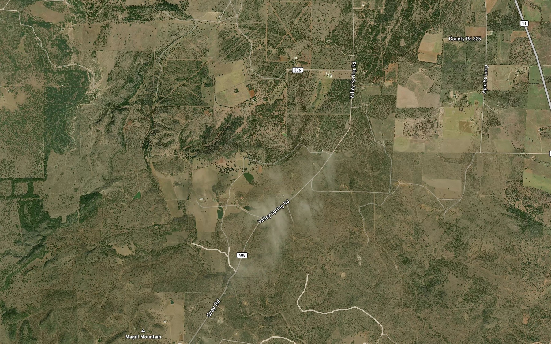 Satellite map of the Red Mountain Branch