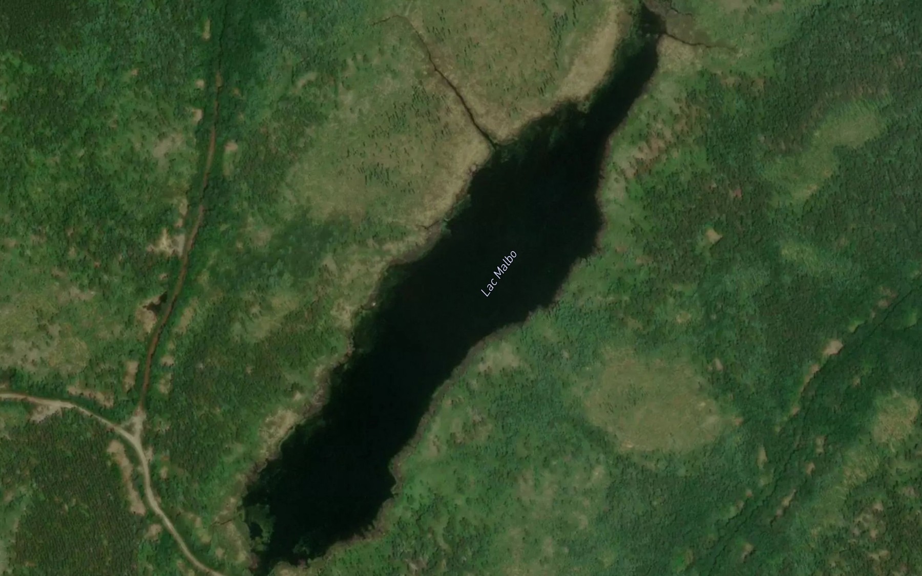 Satellite map of the Lac Malbo