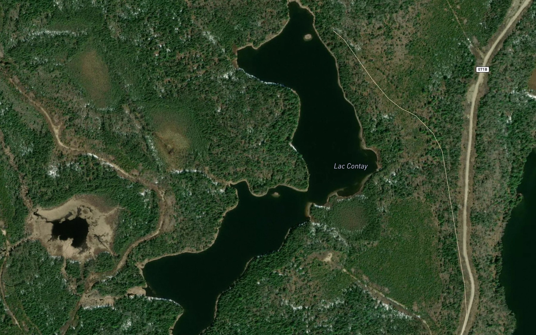 Satellite map of the Lac Contay