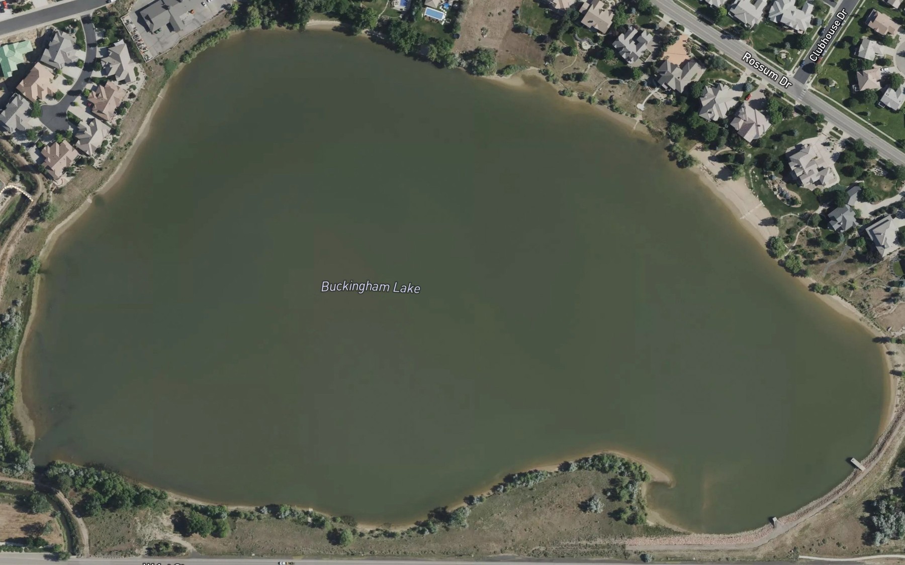 Satellite map of the George Rist Reservoir