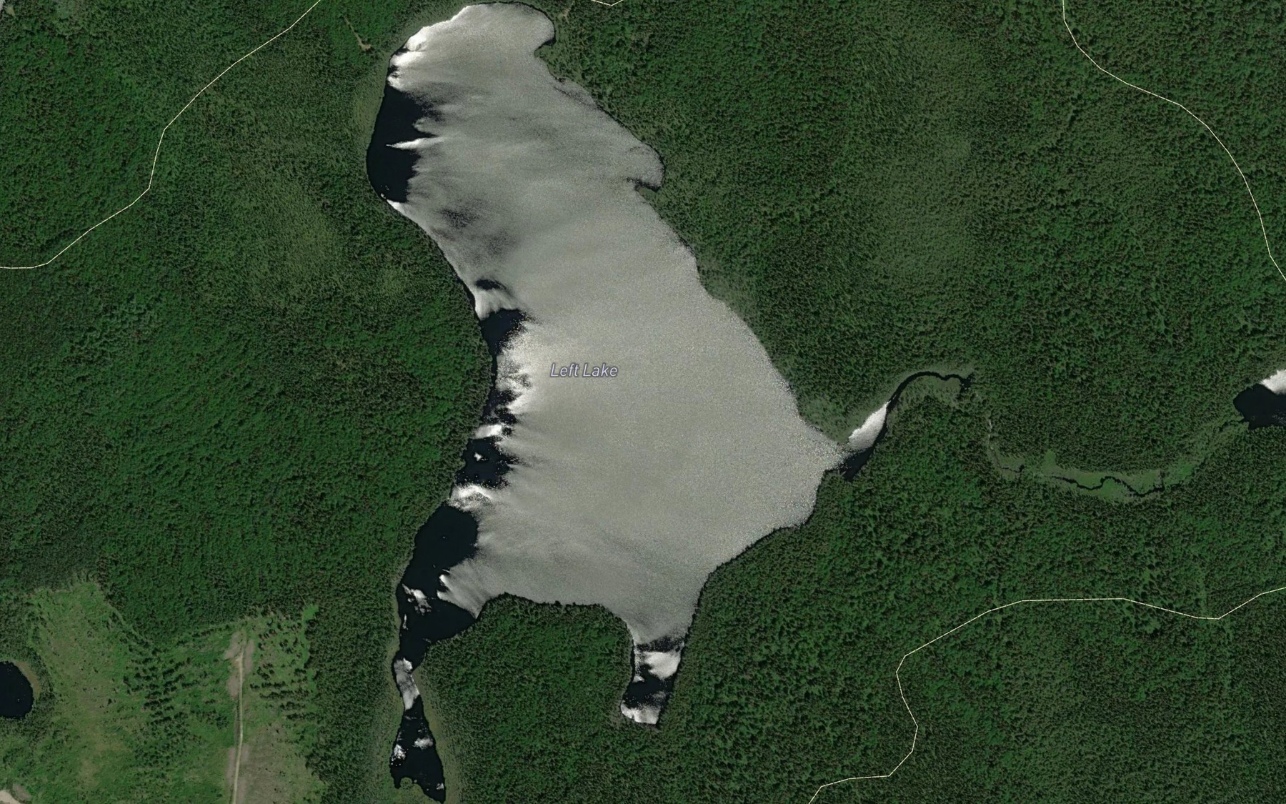 Satellite map of the Left Lake