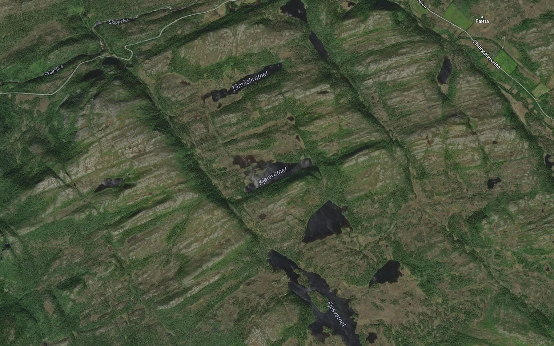 Satellite map of the Kjolvatnet