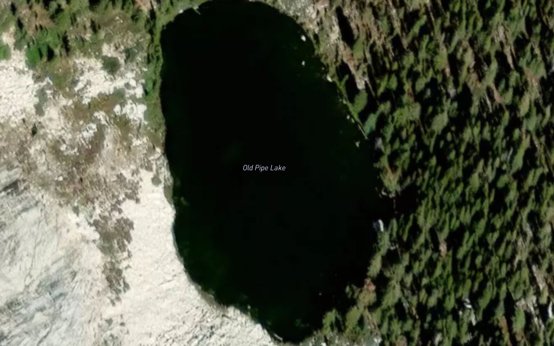 Satellite map of the Old Pipe Lake