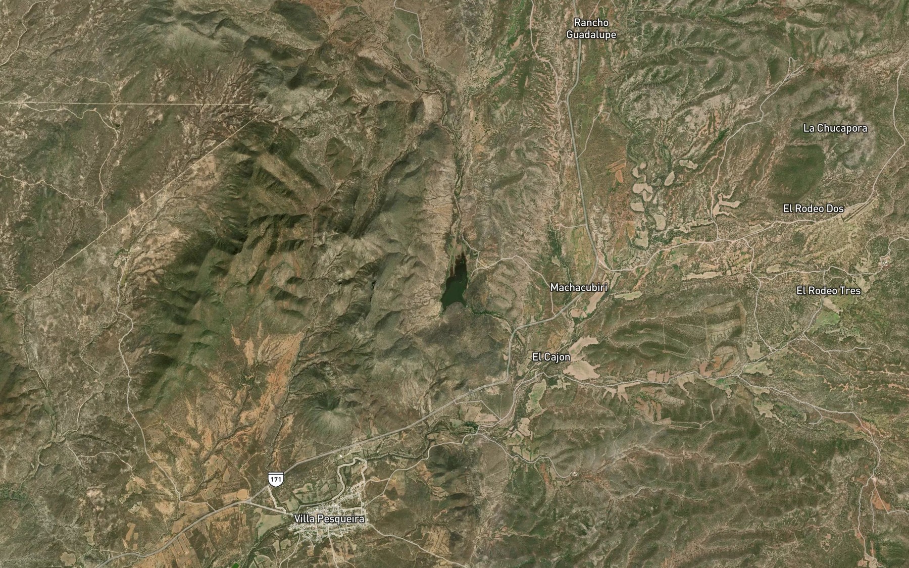 Satellite map of the El Horno