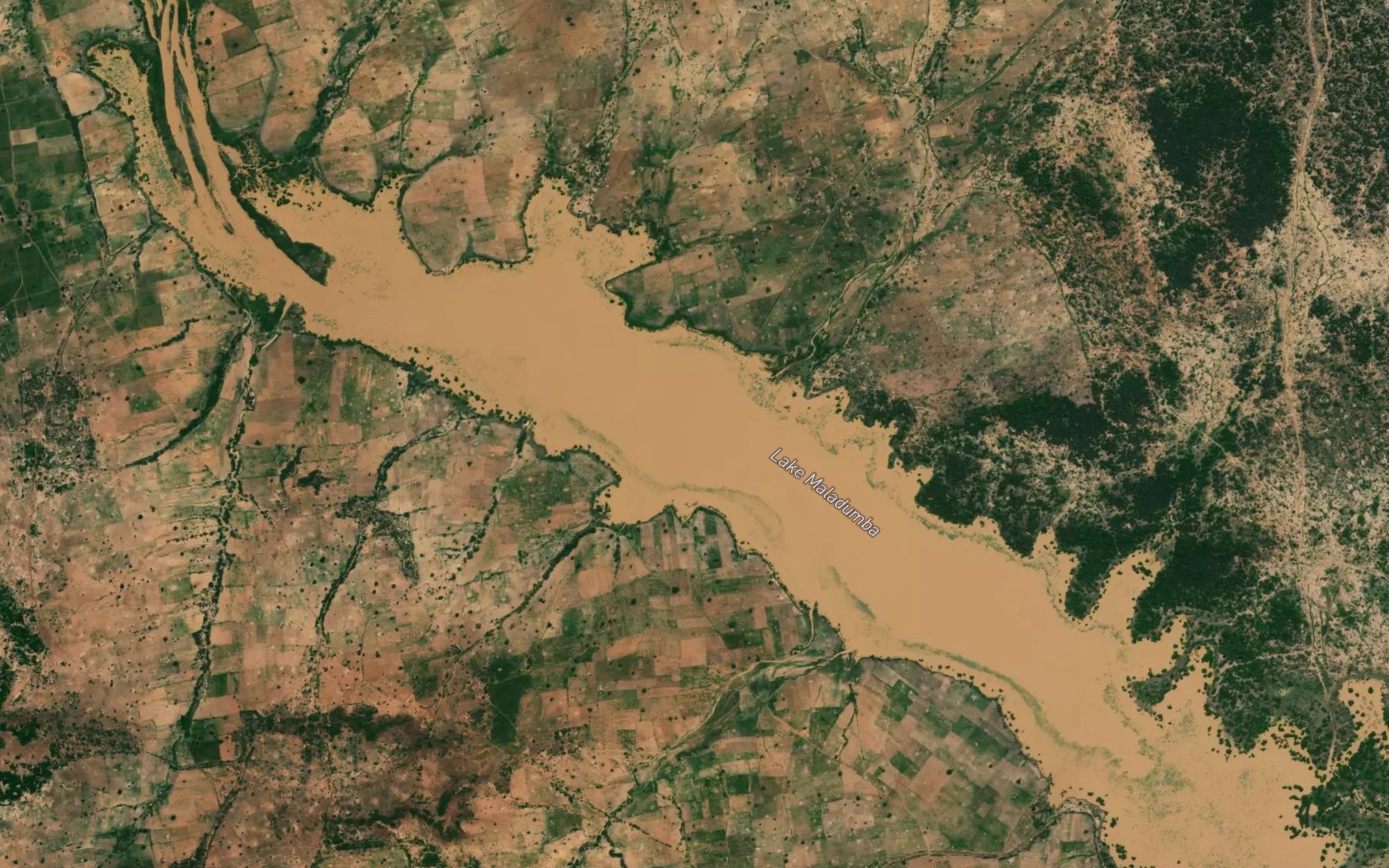 Satellite map of the Lake Maladumba