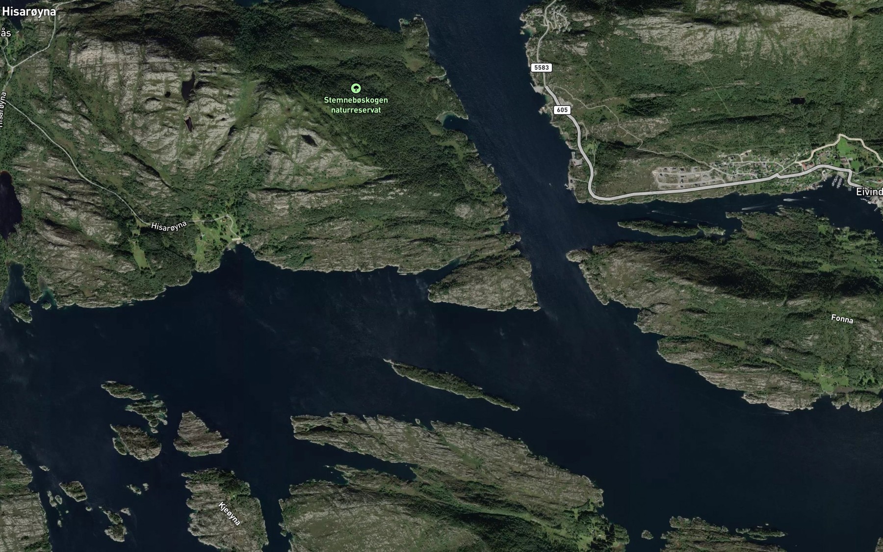 Satellite map of the Folefotvagen