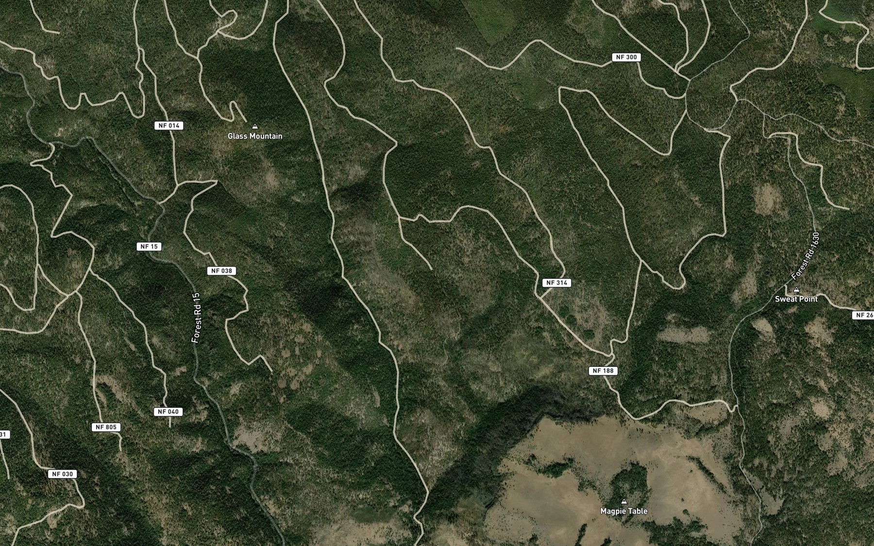 Satellite map of the Buck Spring