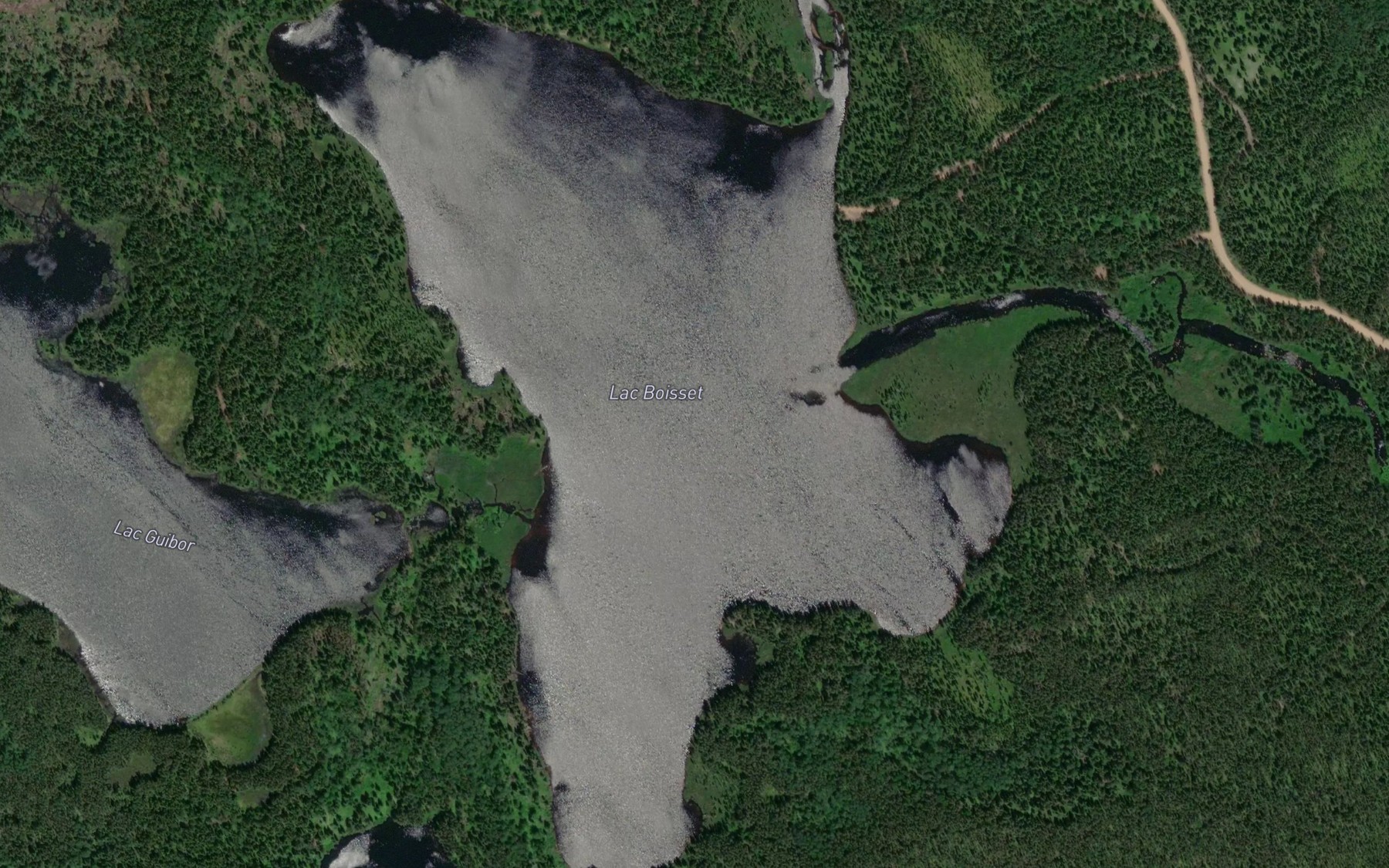 Satellite map of the Lac Boisset