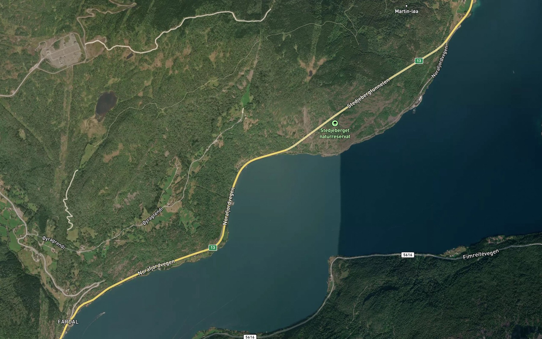 Satellite map of the Bondeviki