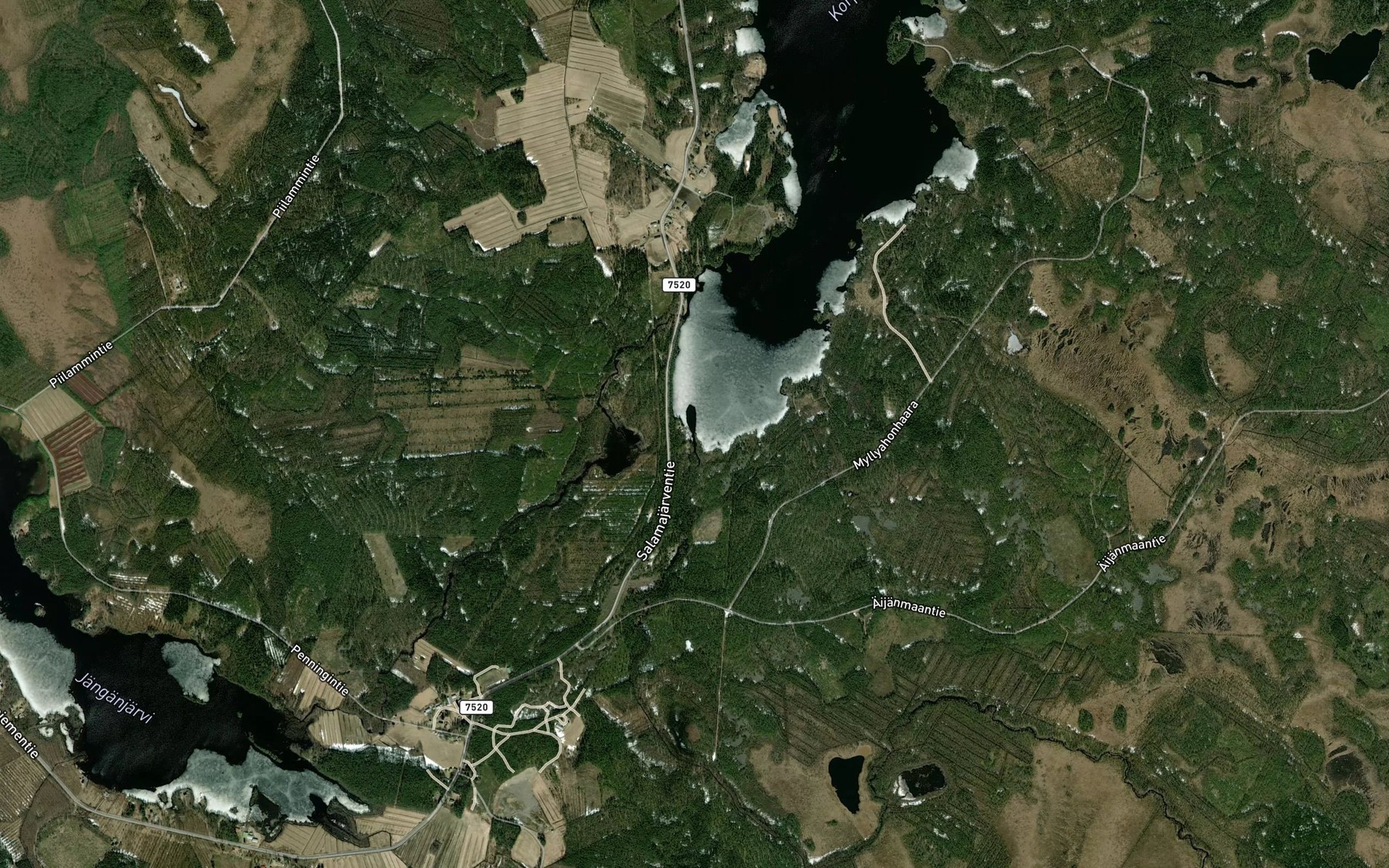 Satellite map of the Syrjajoki