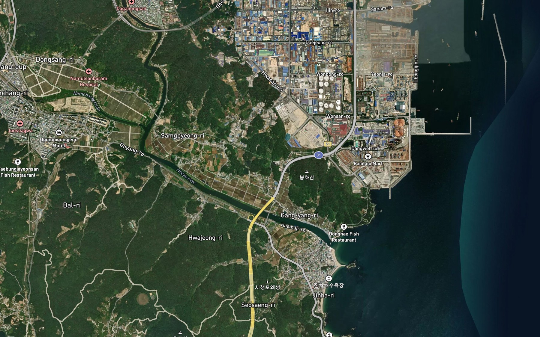 Satellite map of the Araethwangsaemot