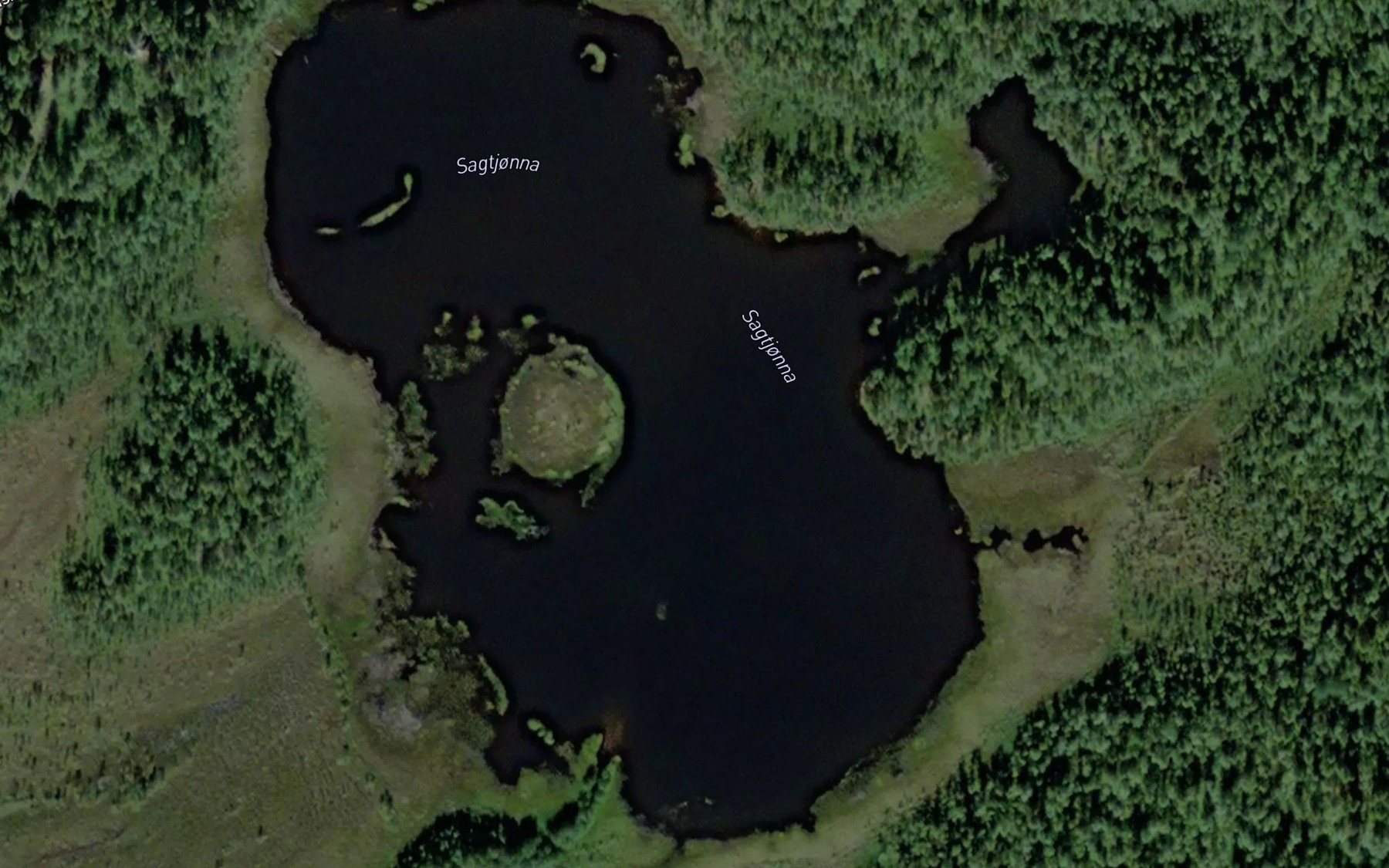 Satellite map of the Sagtjonna