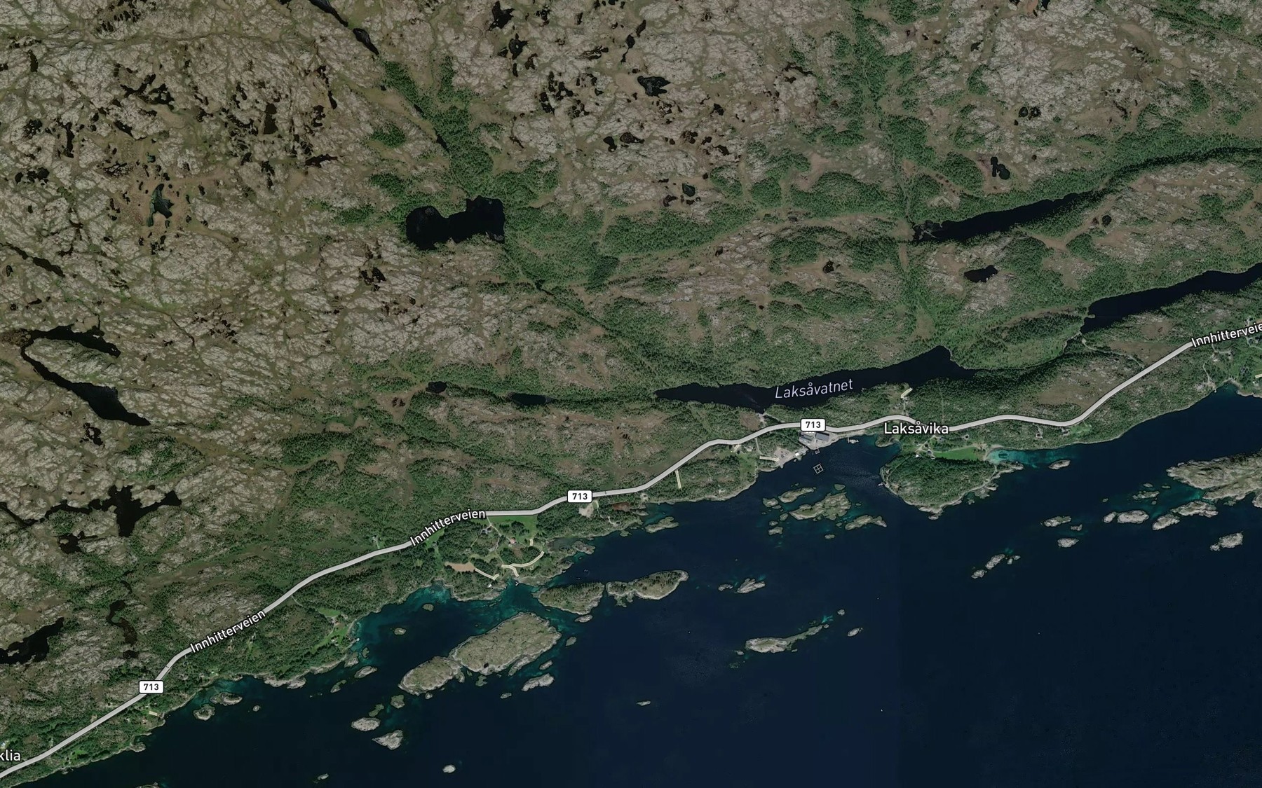 Satellite map of the Saudalsbekken