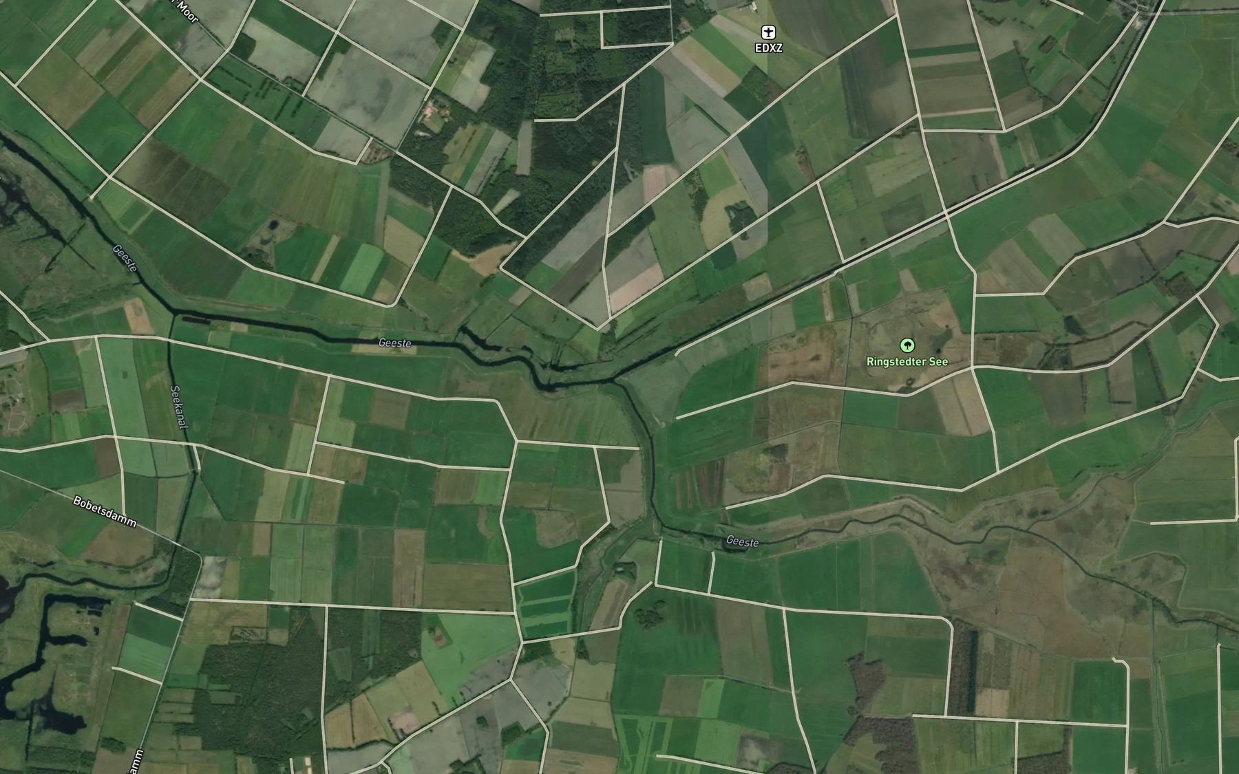 Satellite map of the Bederkesa-Geeste-Kanal
