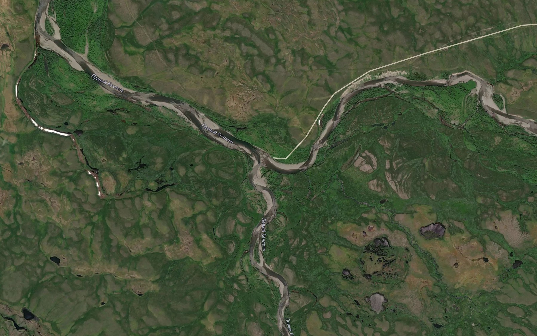 Satellite map of the Pravyy Kechpel'