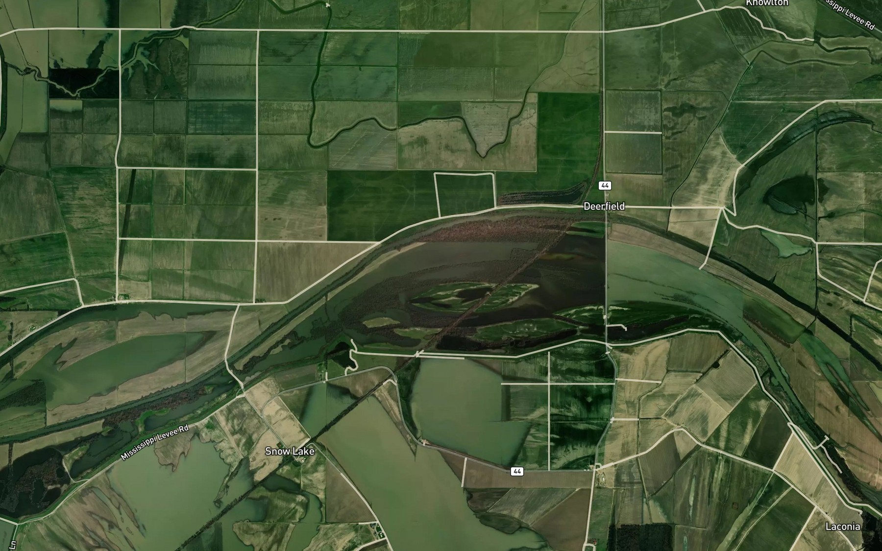 Satellite map of the Swan Lake