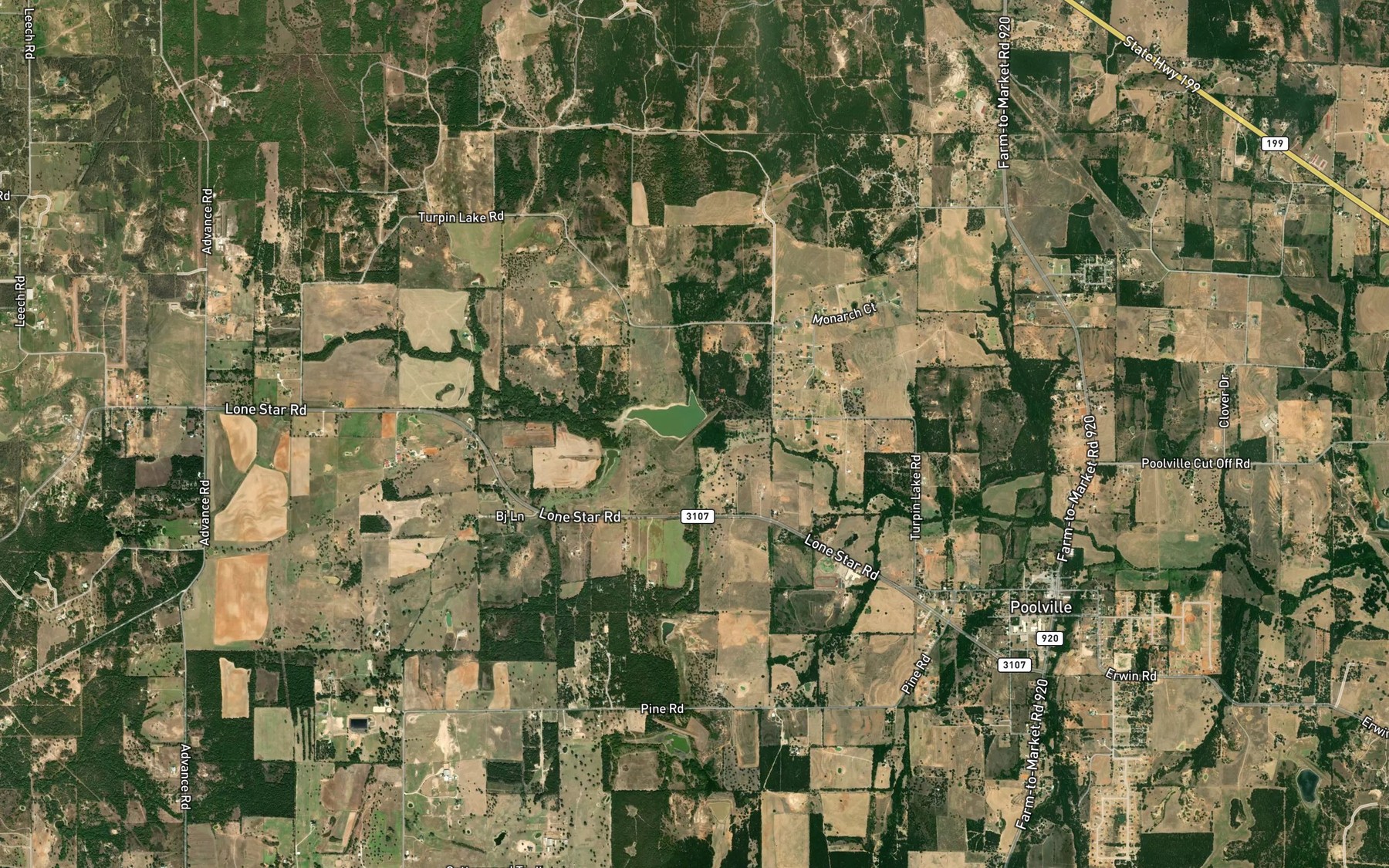 Satellite map of the Soil Conservation Service Site 2 Reservoir