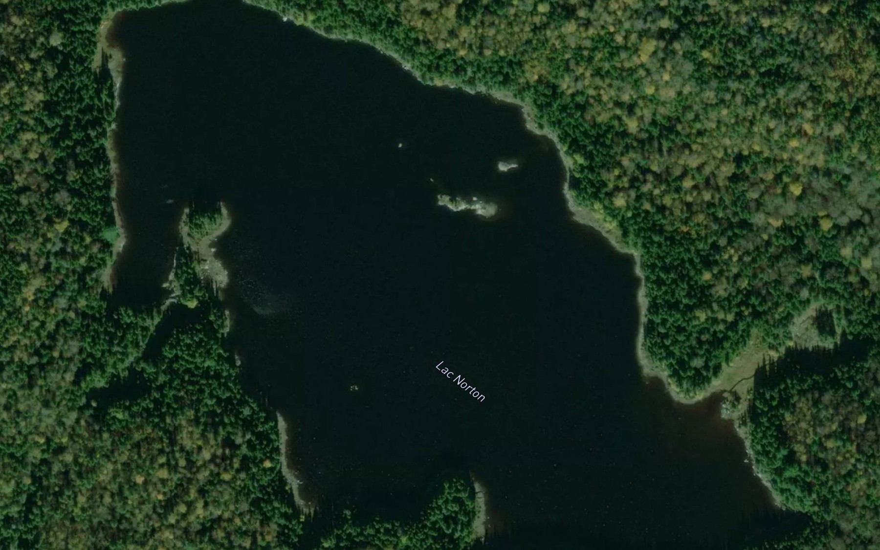 Satellite map of the Lac Norton