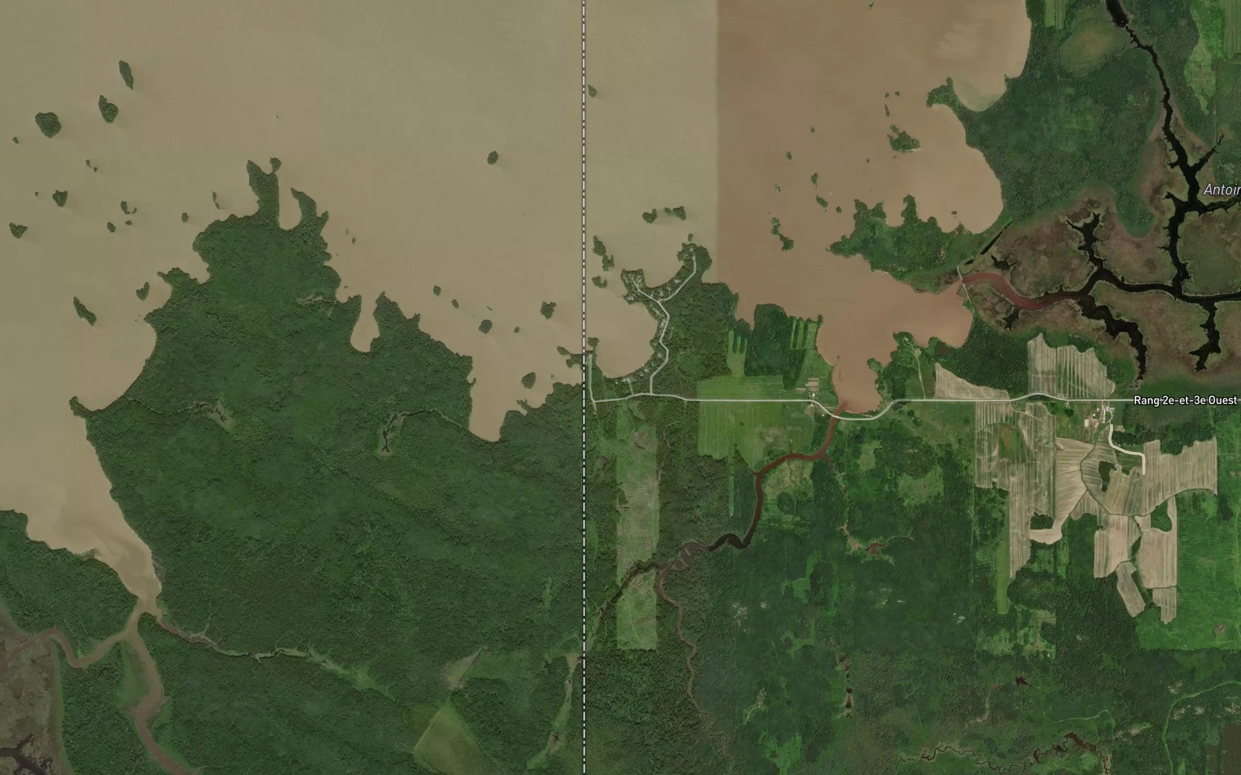 Satellite map of the Cours d'eau Mainville