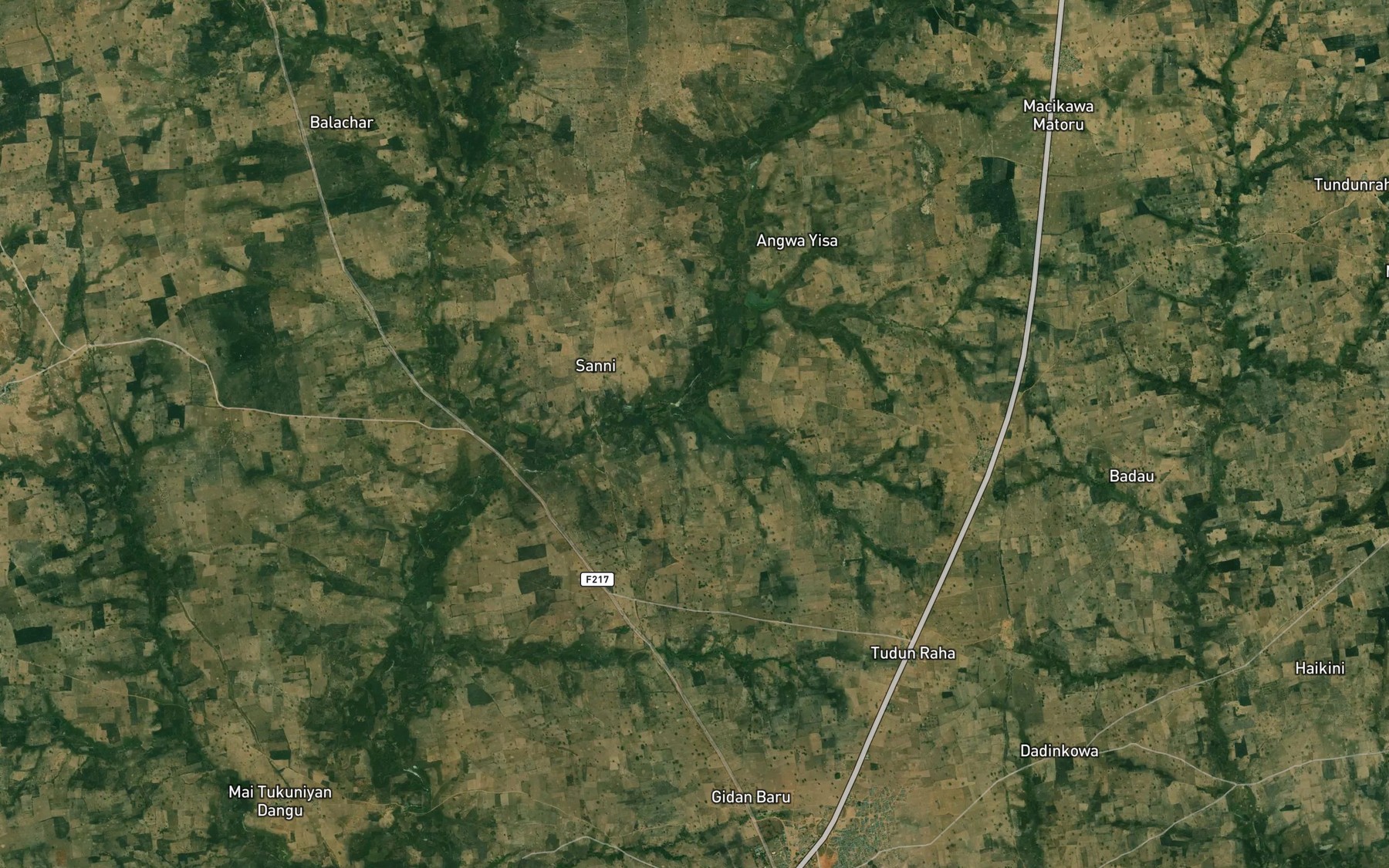 Satellite map of the River Yawa