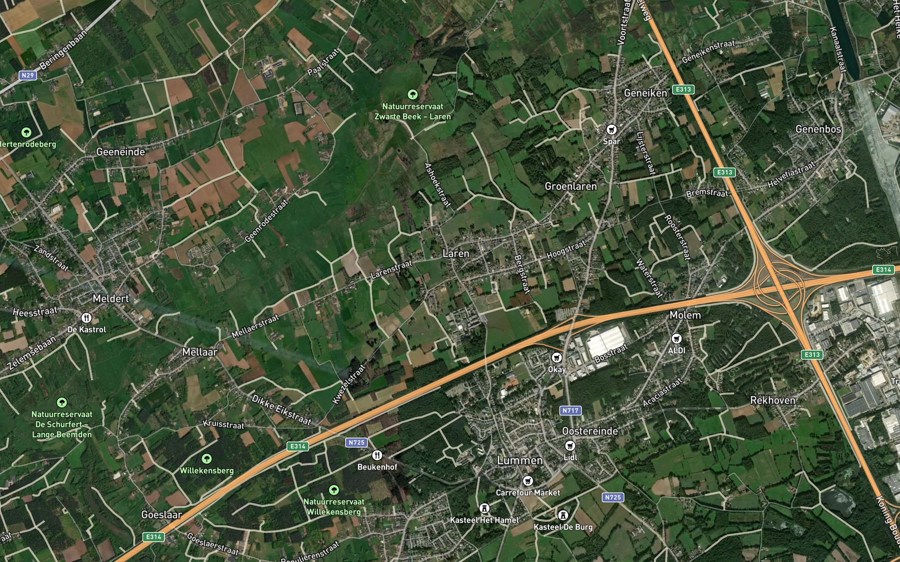 Satellite map of the Gestel-Geneikenbeek