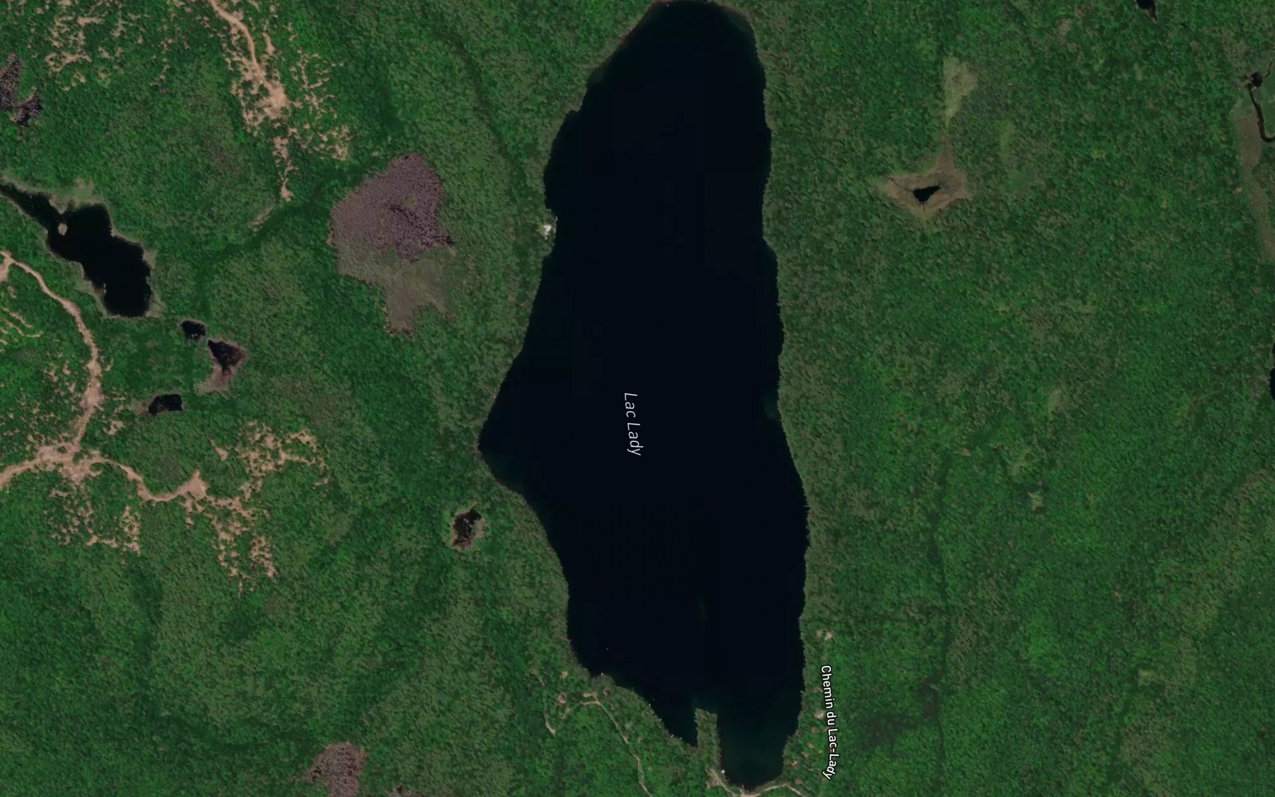 Satellite map of the Lac Lady