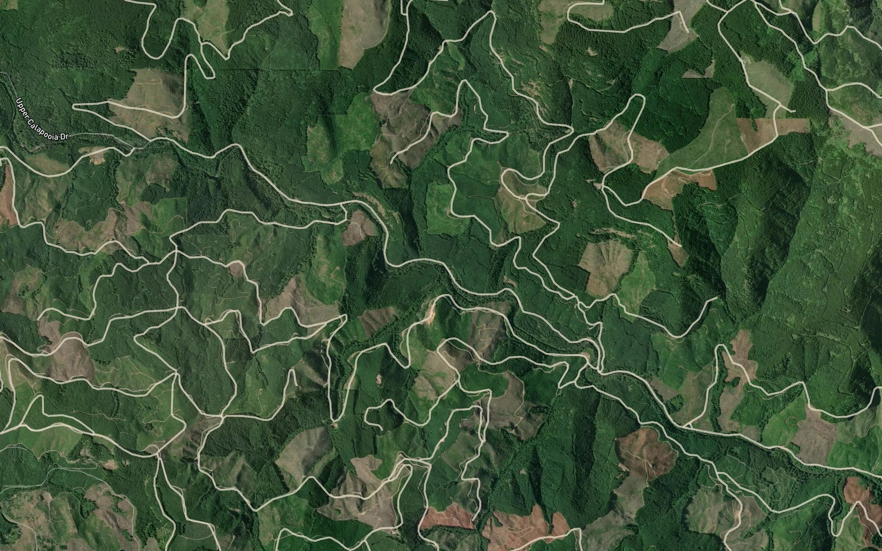 Satellite map of the Blue Creek