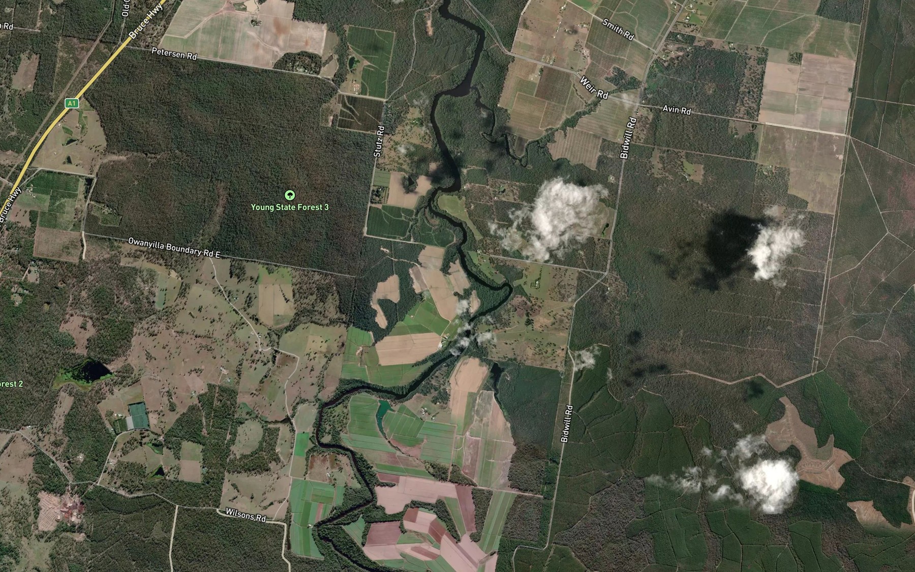 Satellite map of the Lake Charles
