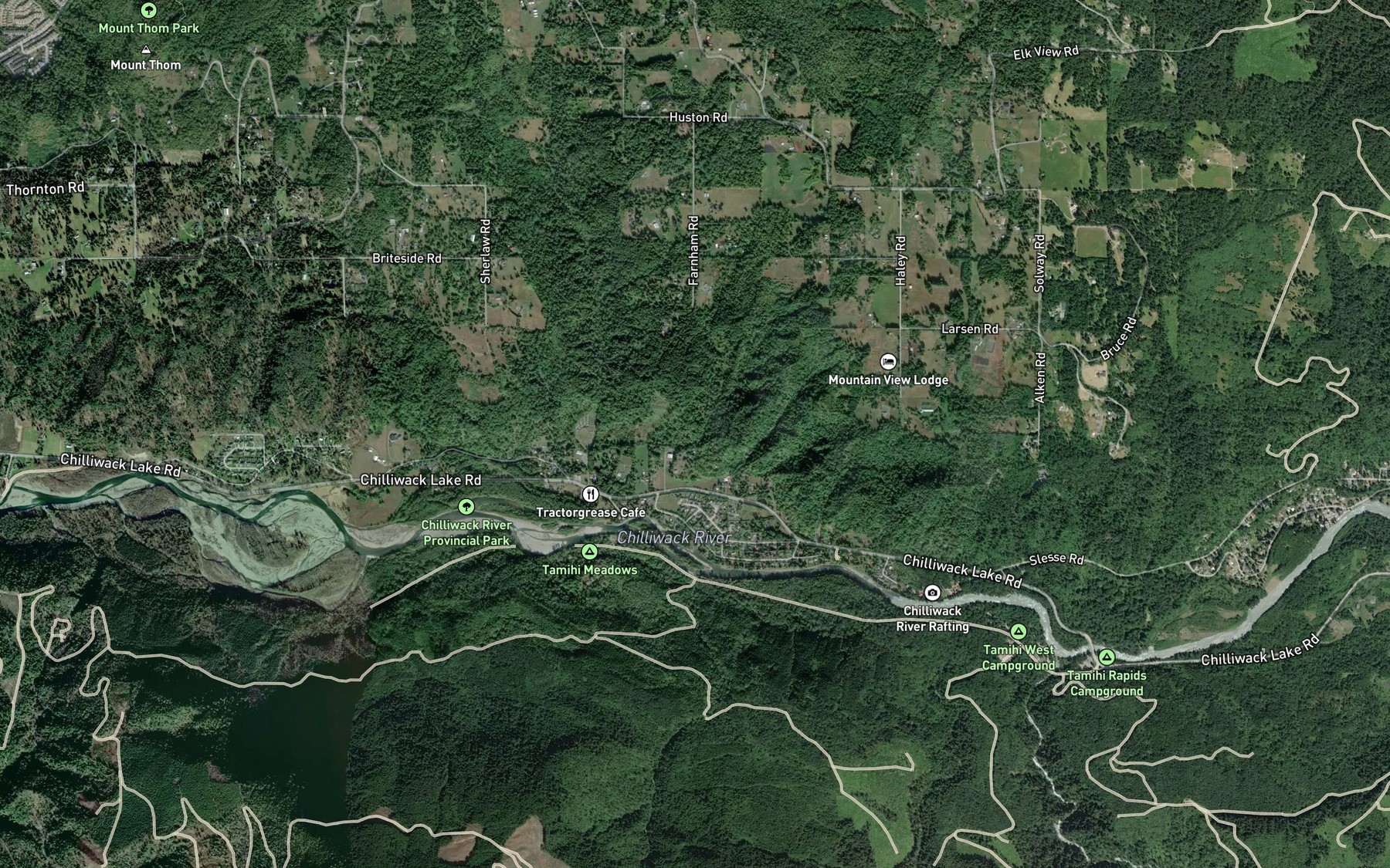 Satellite map of the Wingfield Creek