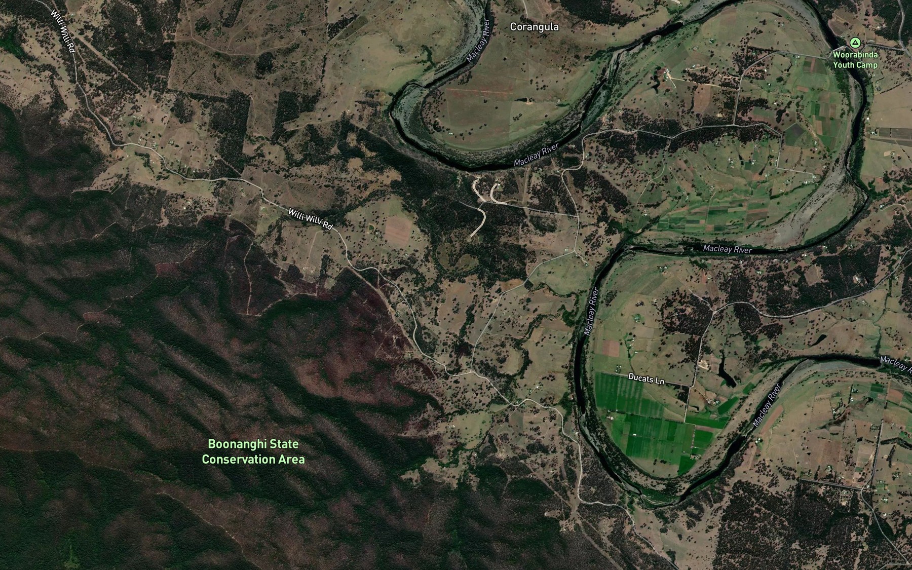 Satellite map of the Lovelock Creek