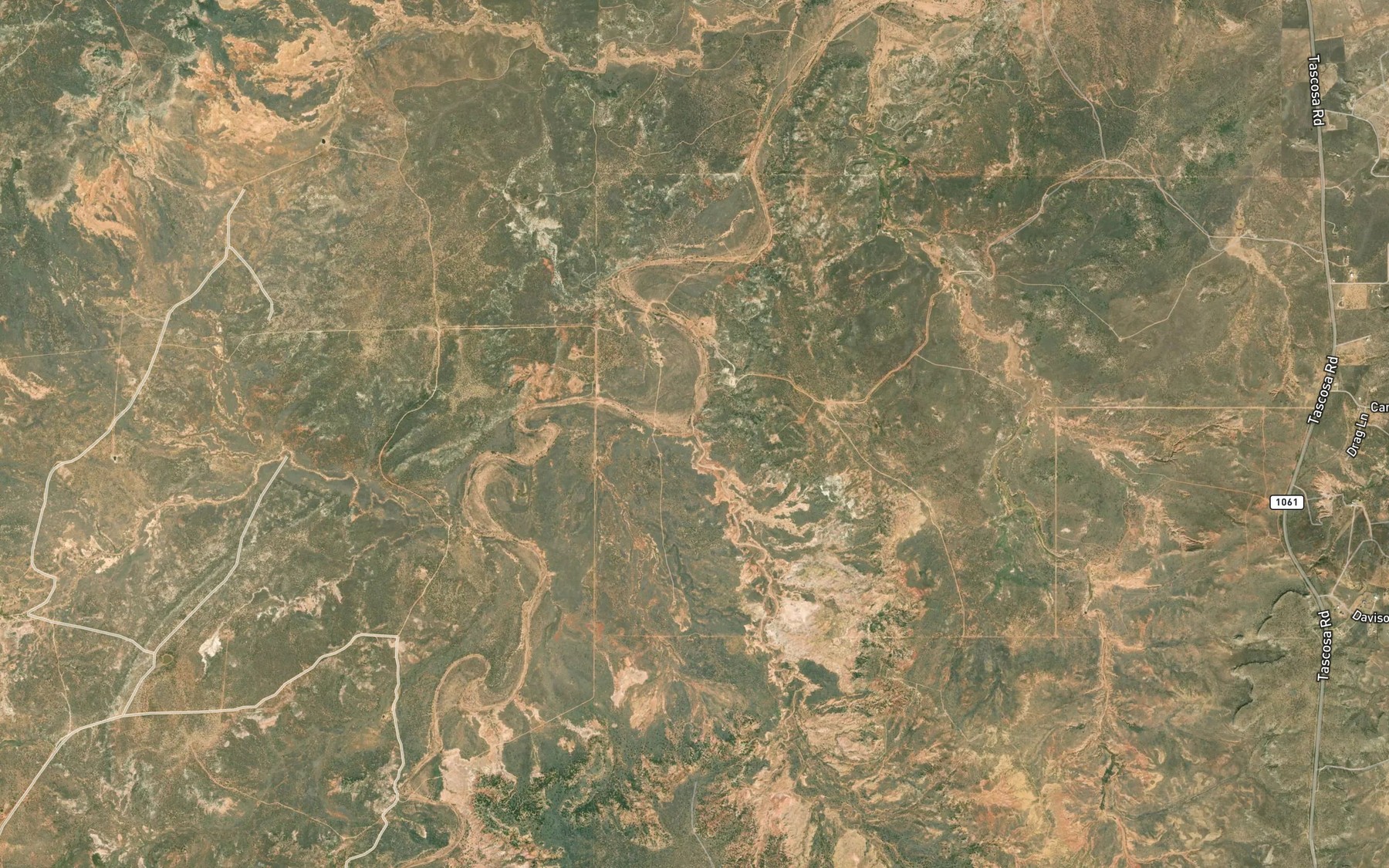 Satellite map of the Cedar Creek