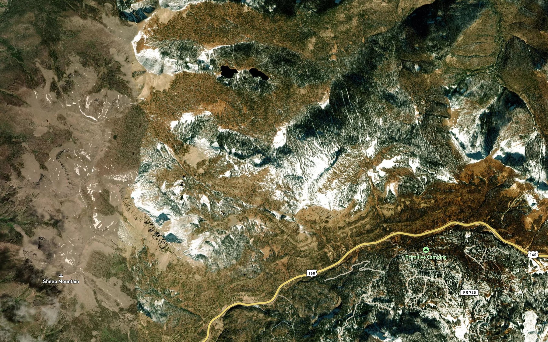 Satellite map of the Rock Lake