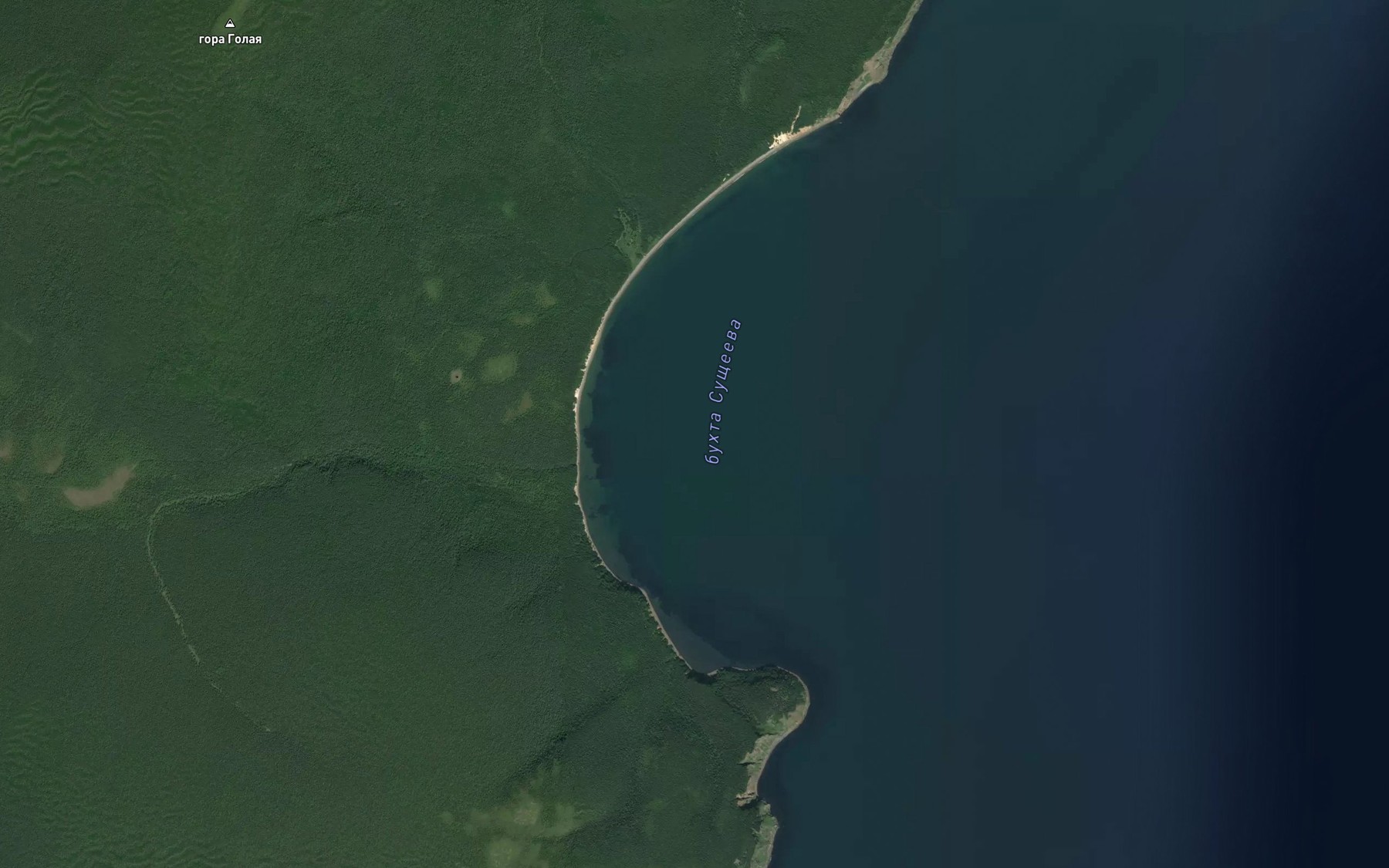 Satellite map of the Bukhta Sushcheva