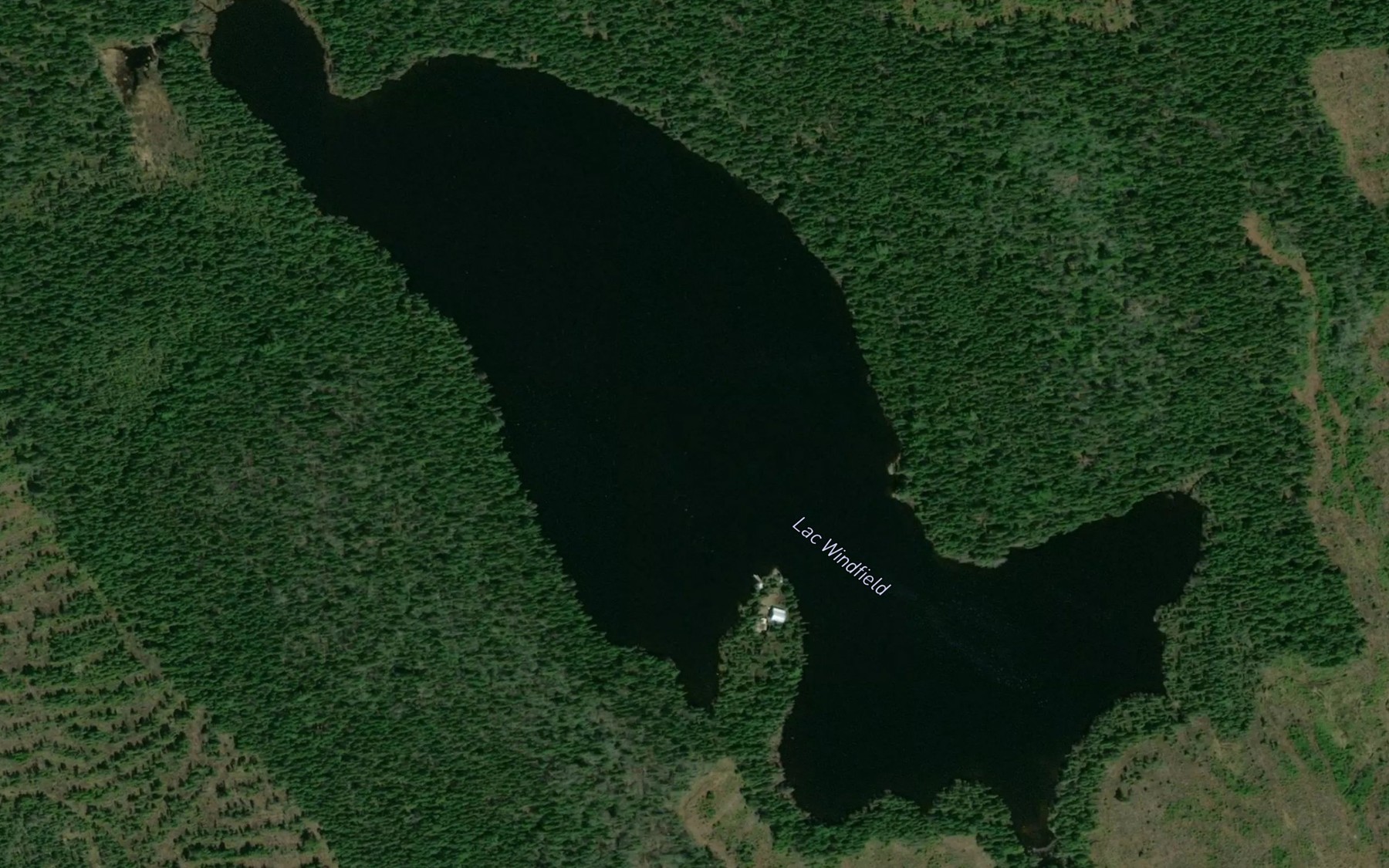 Satellite map of the Lac Windfield
