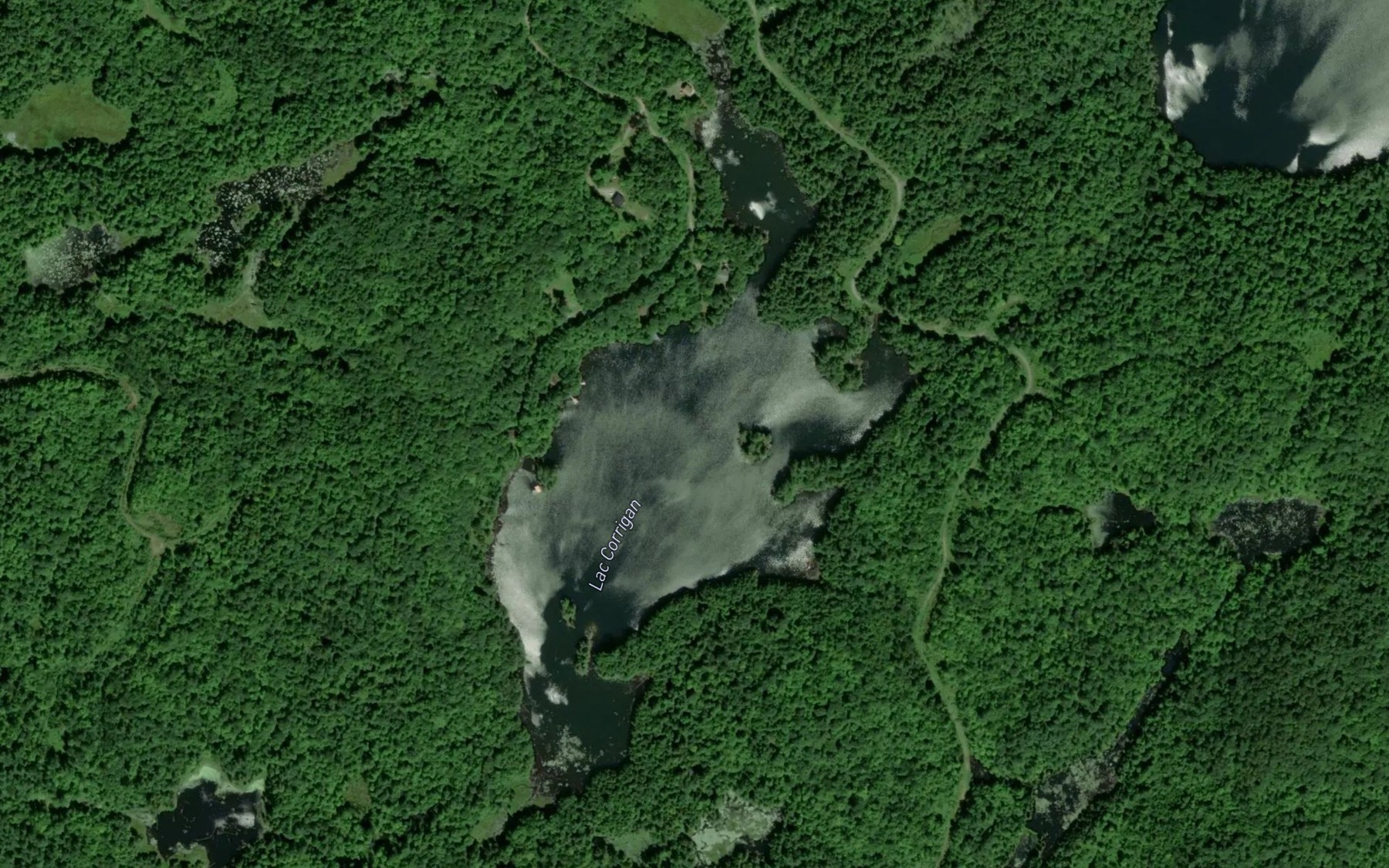Satellite map of the Lac Corrigan