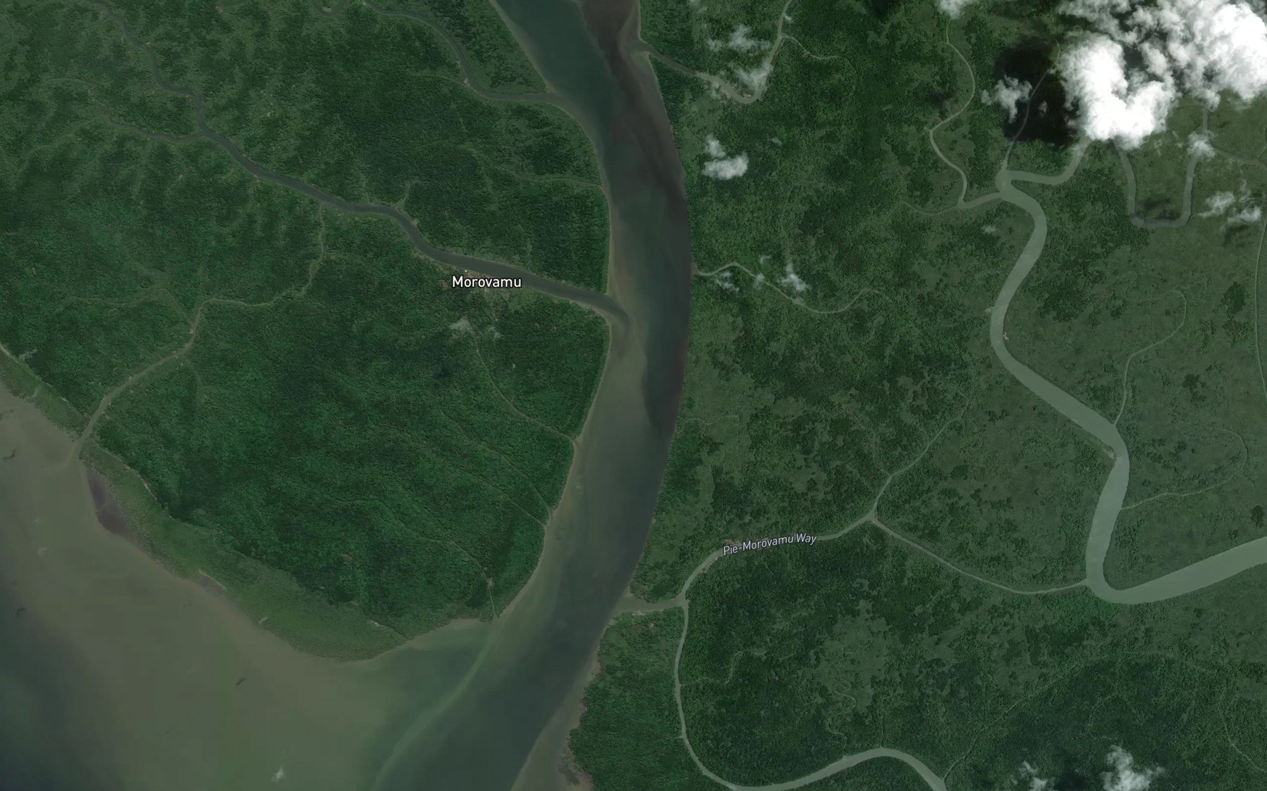 Satellite map of the Iviri Inlet