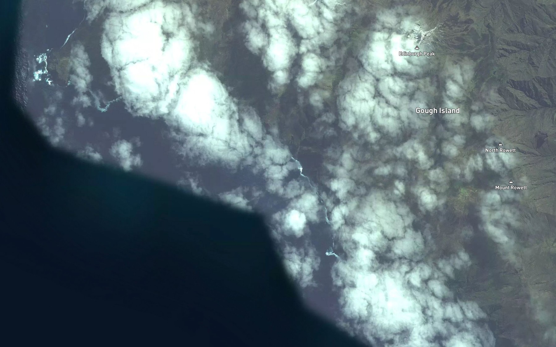 Satellite map of the Sea Elephant Bay