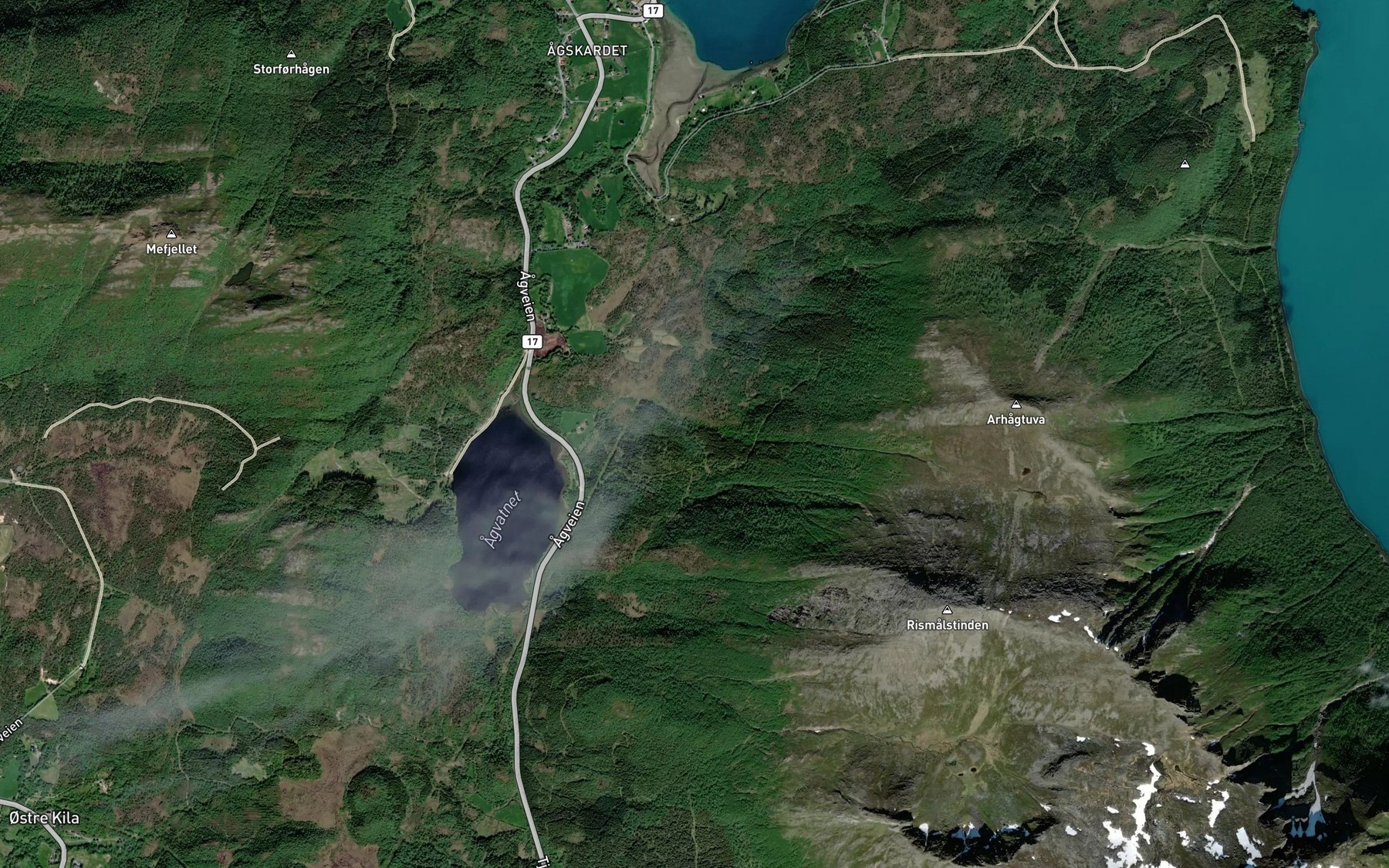 Satellite map of the Kvanndalsbekken