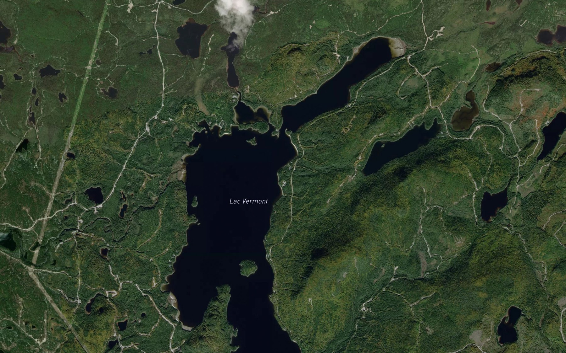Satellite map of the Lac Vermont
