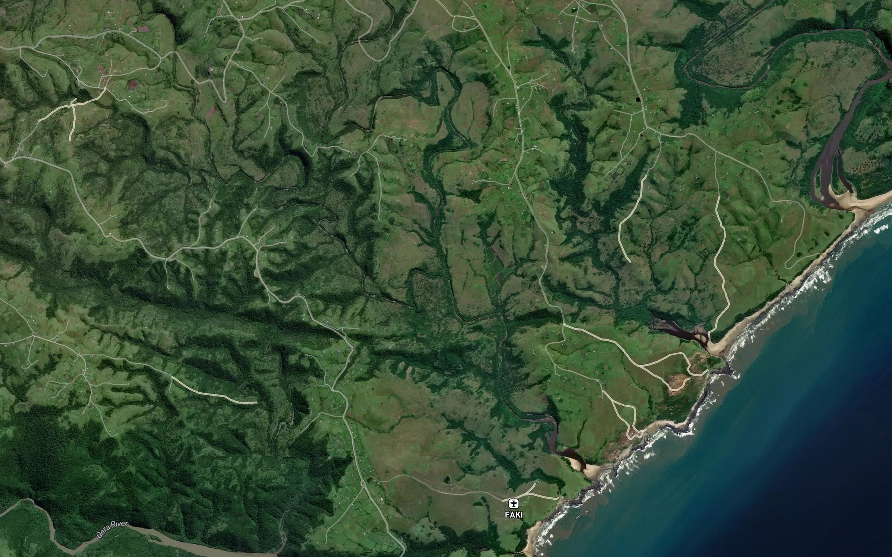 Satellite map of the Ngxutyana
