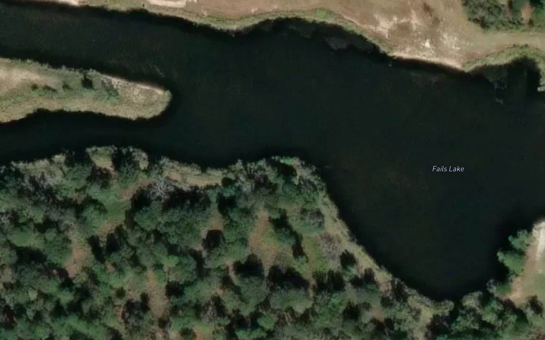 Satellite map of the Fails Lake