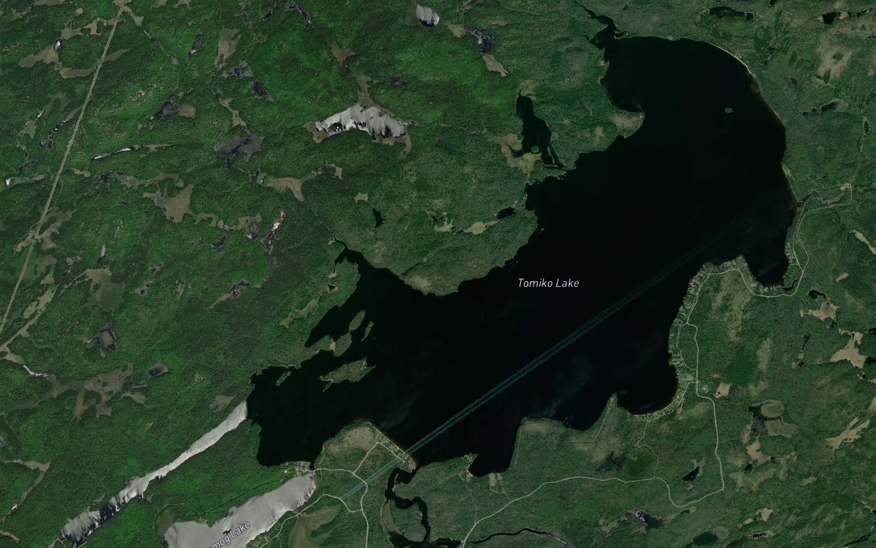 Satellite map of the Tomiko Lake