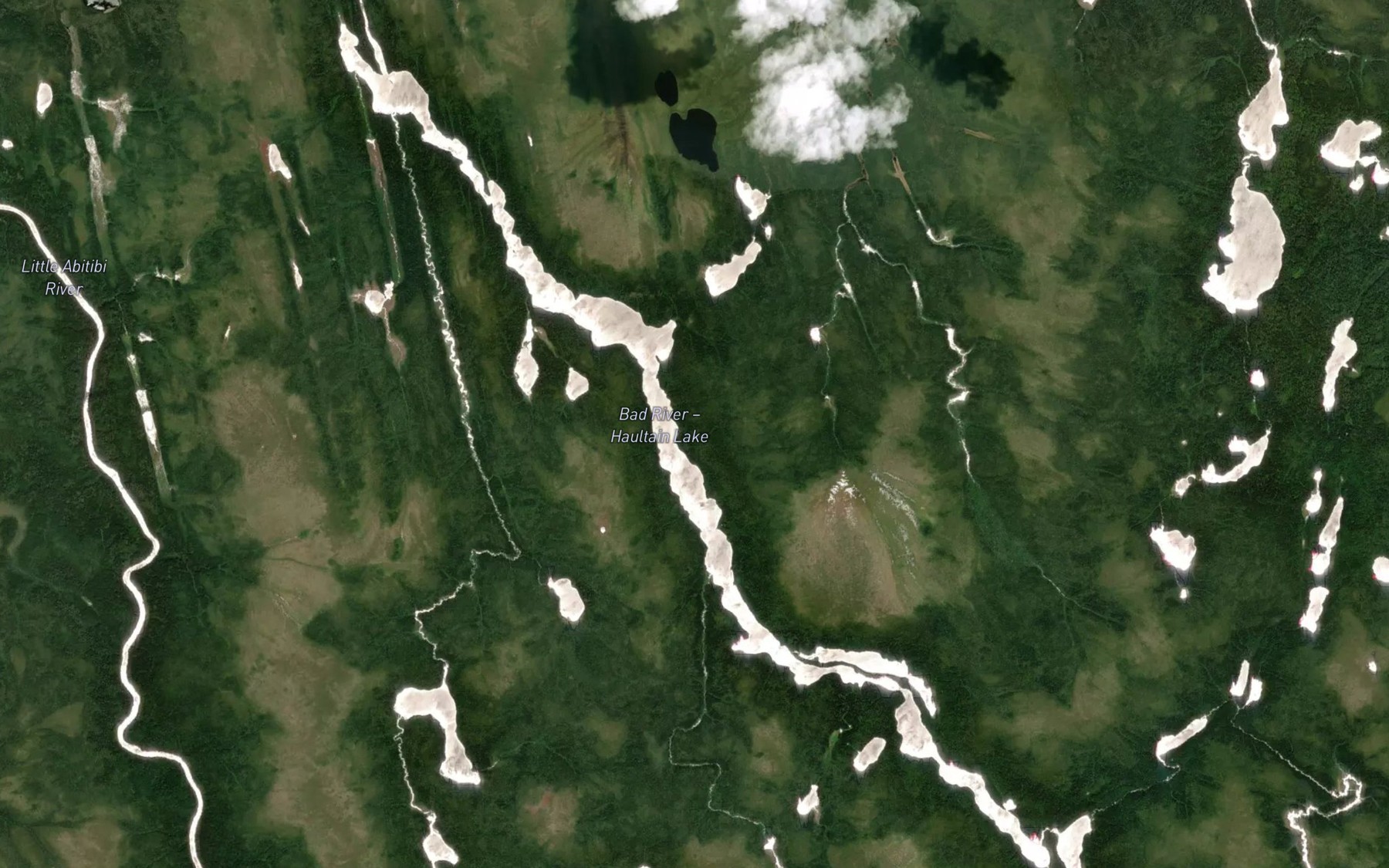Satellite map of the Haultain Lake