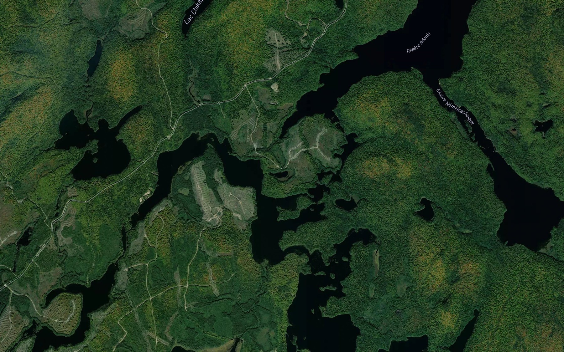 Satellite map of the Lac Pekan