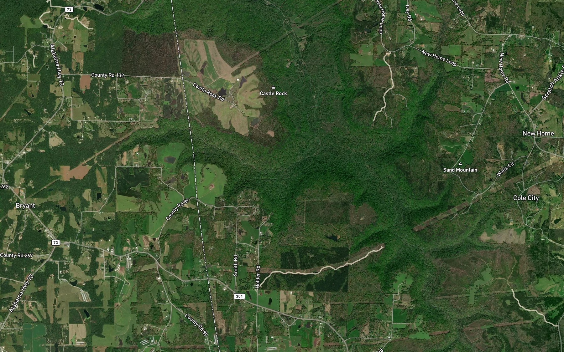 Satellite map of the Wolfpen Gulf