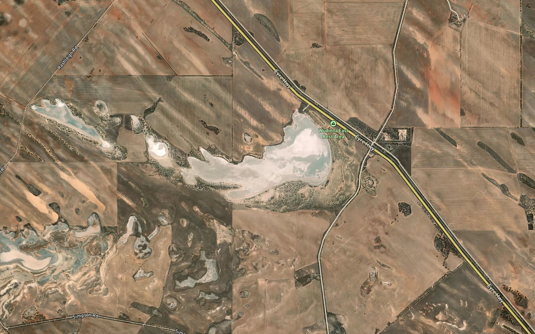 Satellite map of the Lake Wannamana