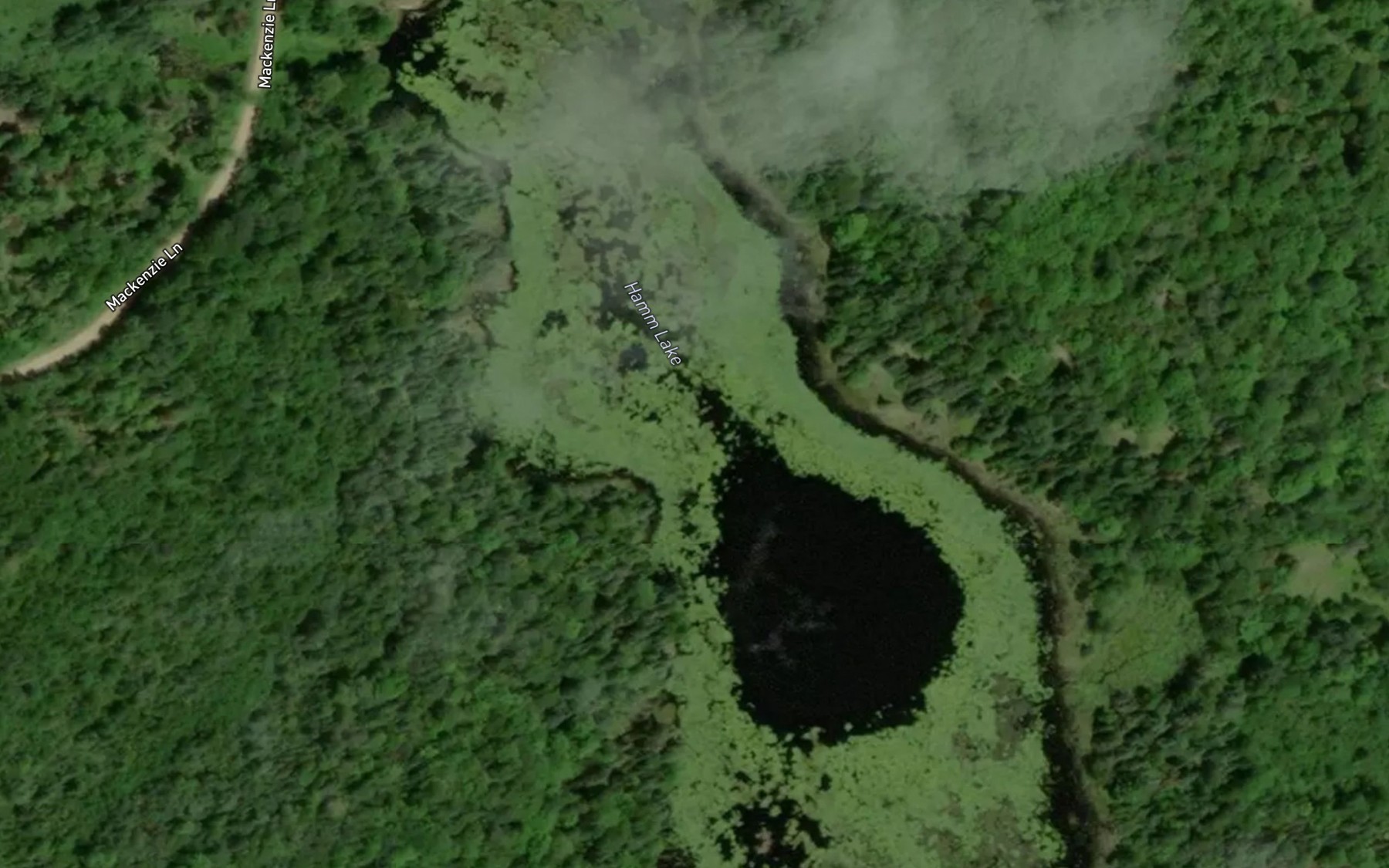 Satellite map of the Hamm Lake