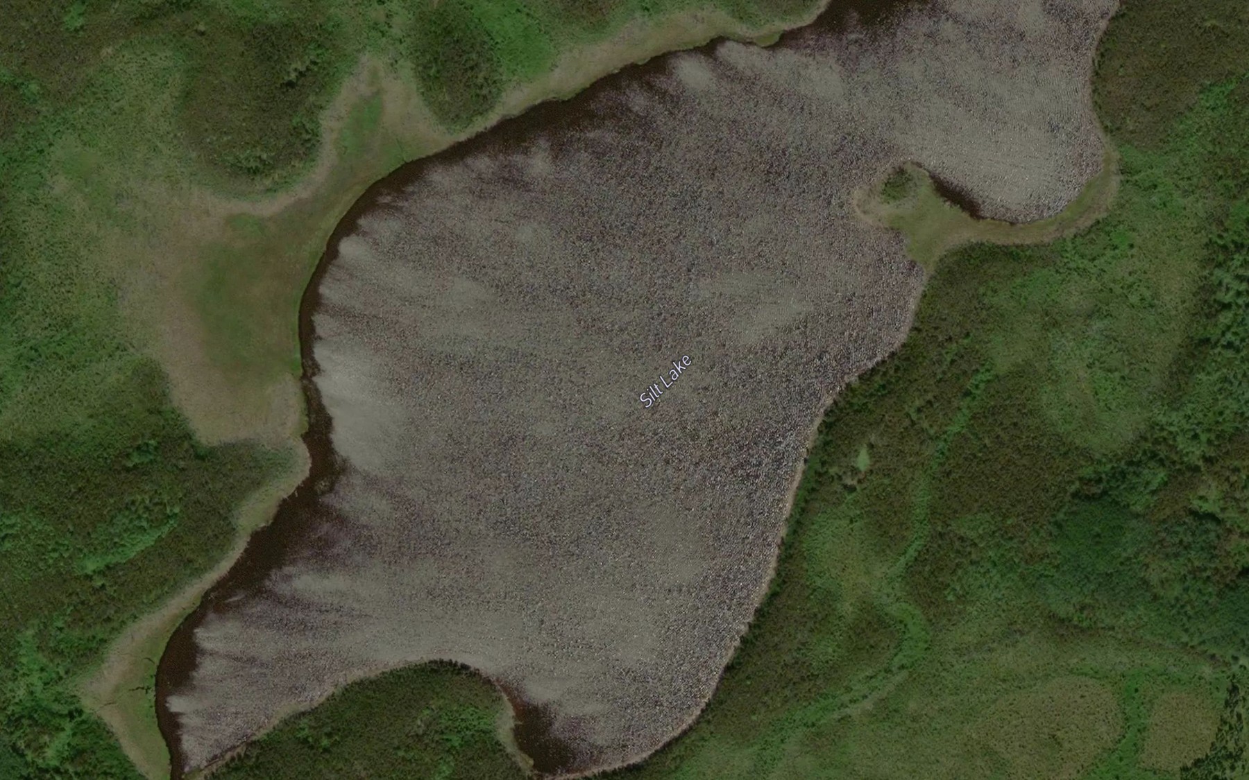 Satellite map of the Silt Lake
