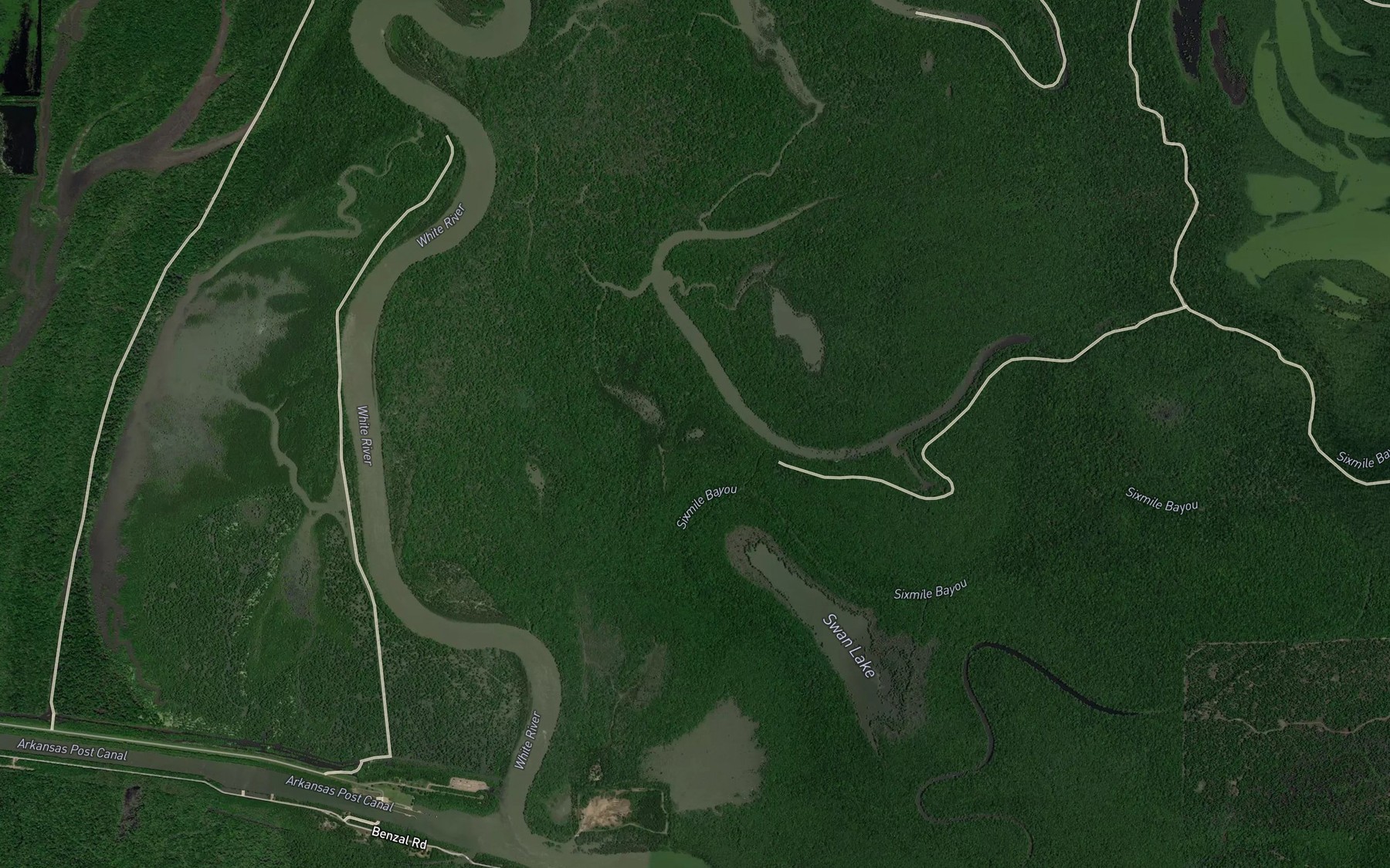 Satellite map of the Whisky Lake