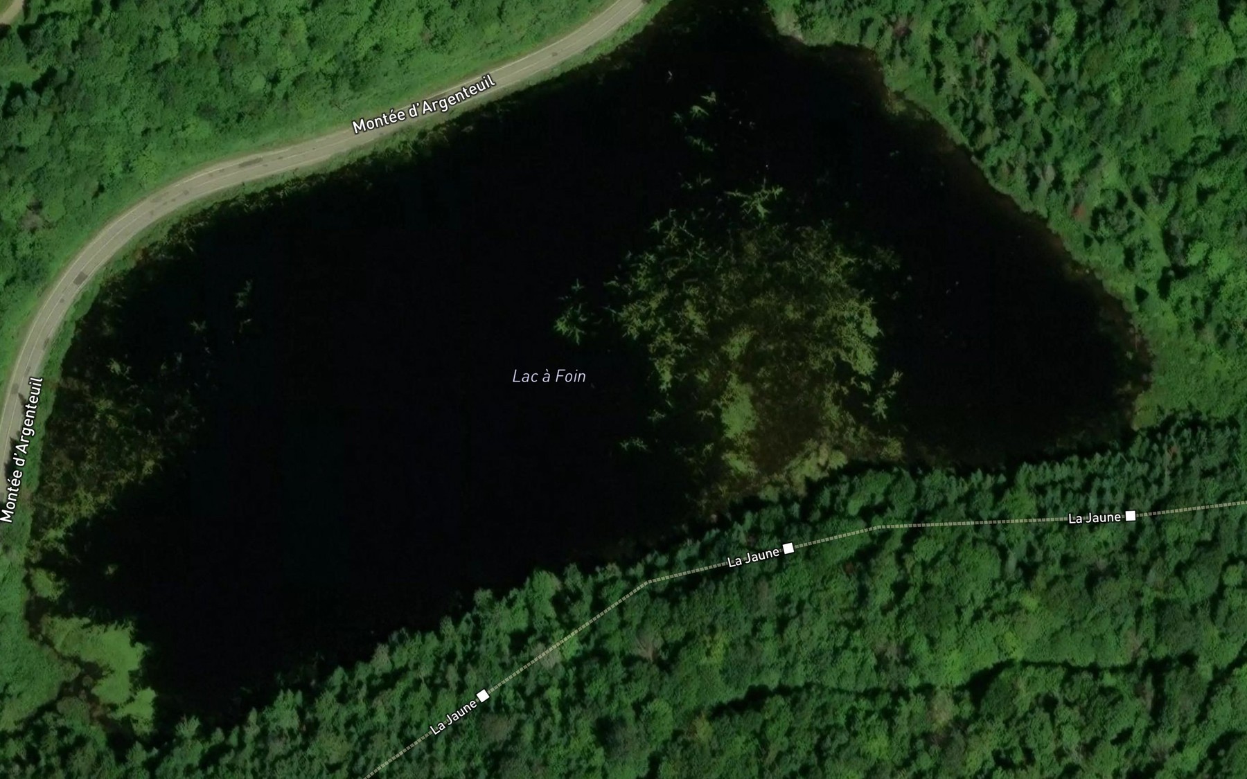 Satellite map of the Lac a Foin